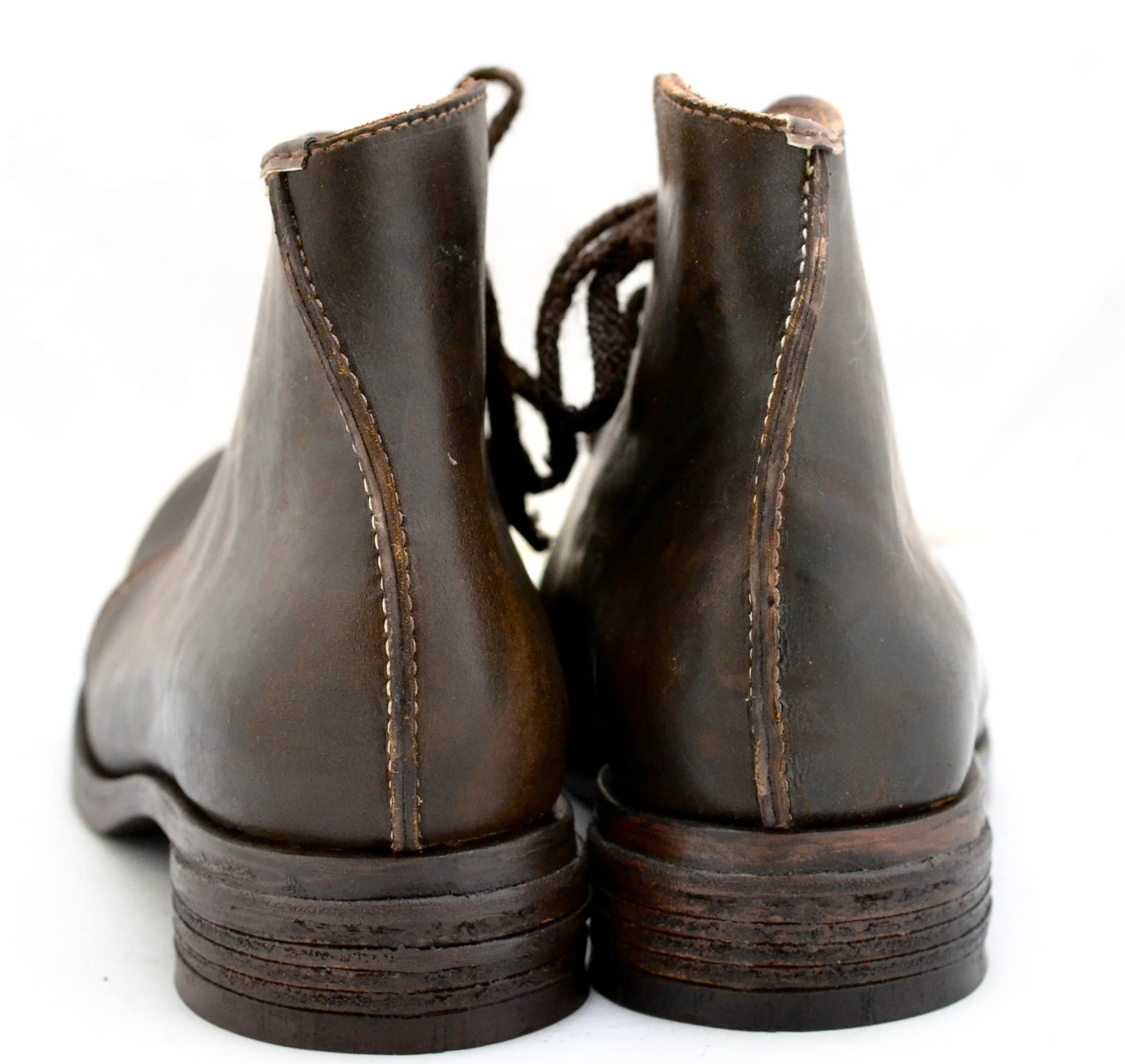 Asym derby boot | waxy choc | calf - Image 4