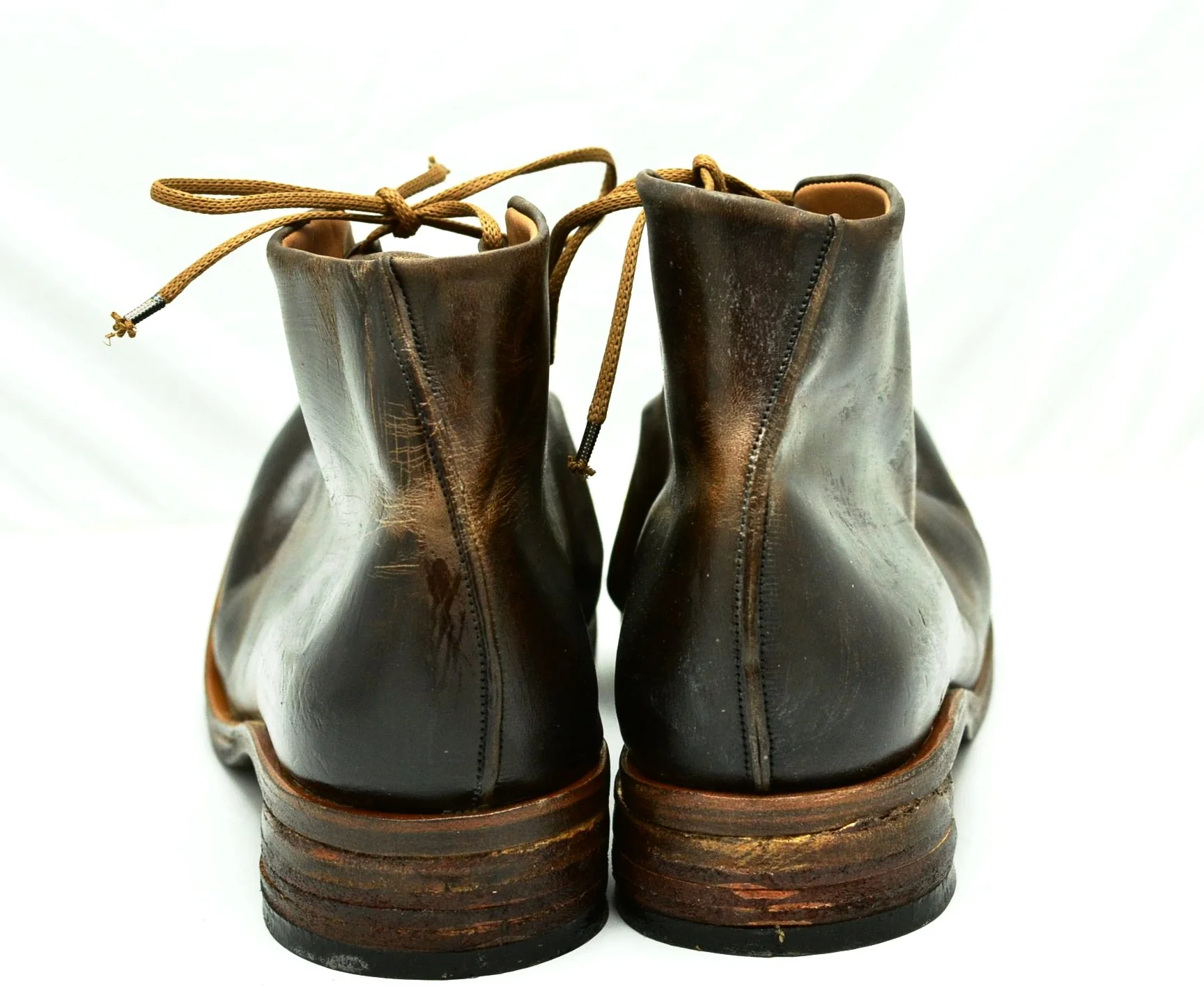 Asym derby boot  |  Burnt choc | cordovan - Image 4