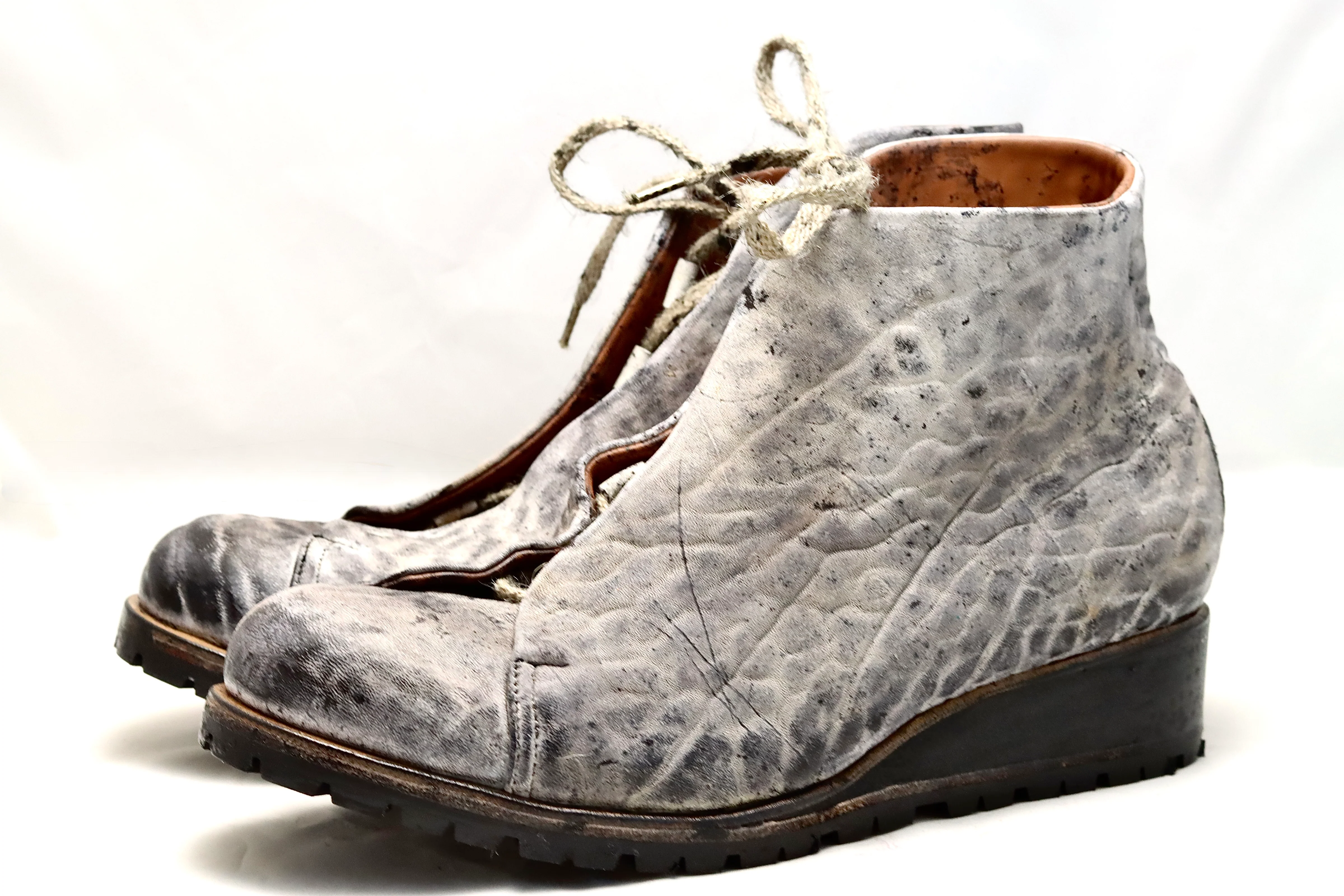 Asym derby boot | charcoal dip dye | raw culatta - Image 2