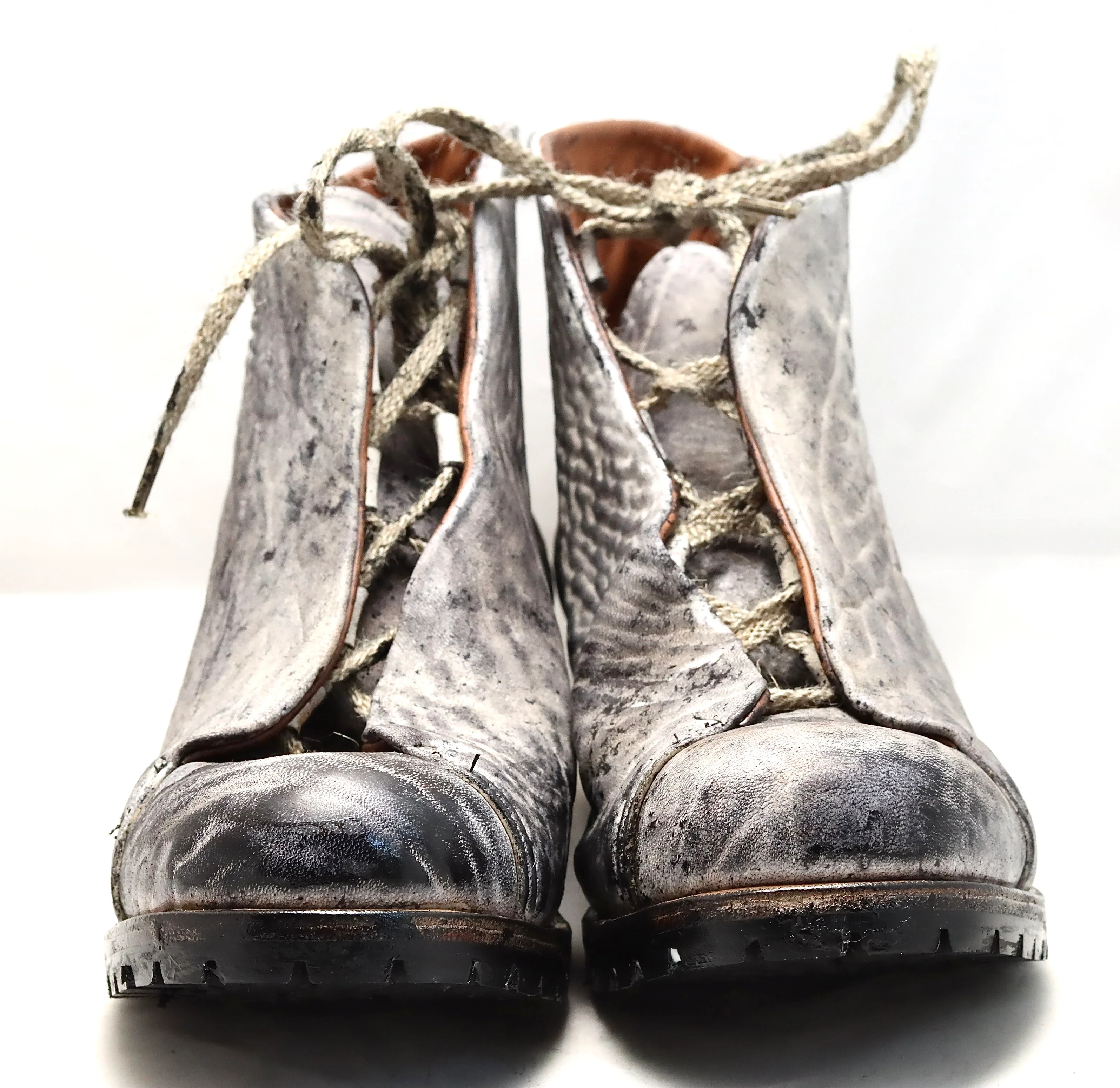 Asym derby boot | charcoal dip dye | raw culatta - Image 3