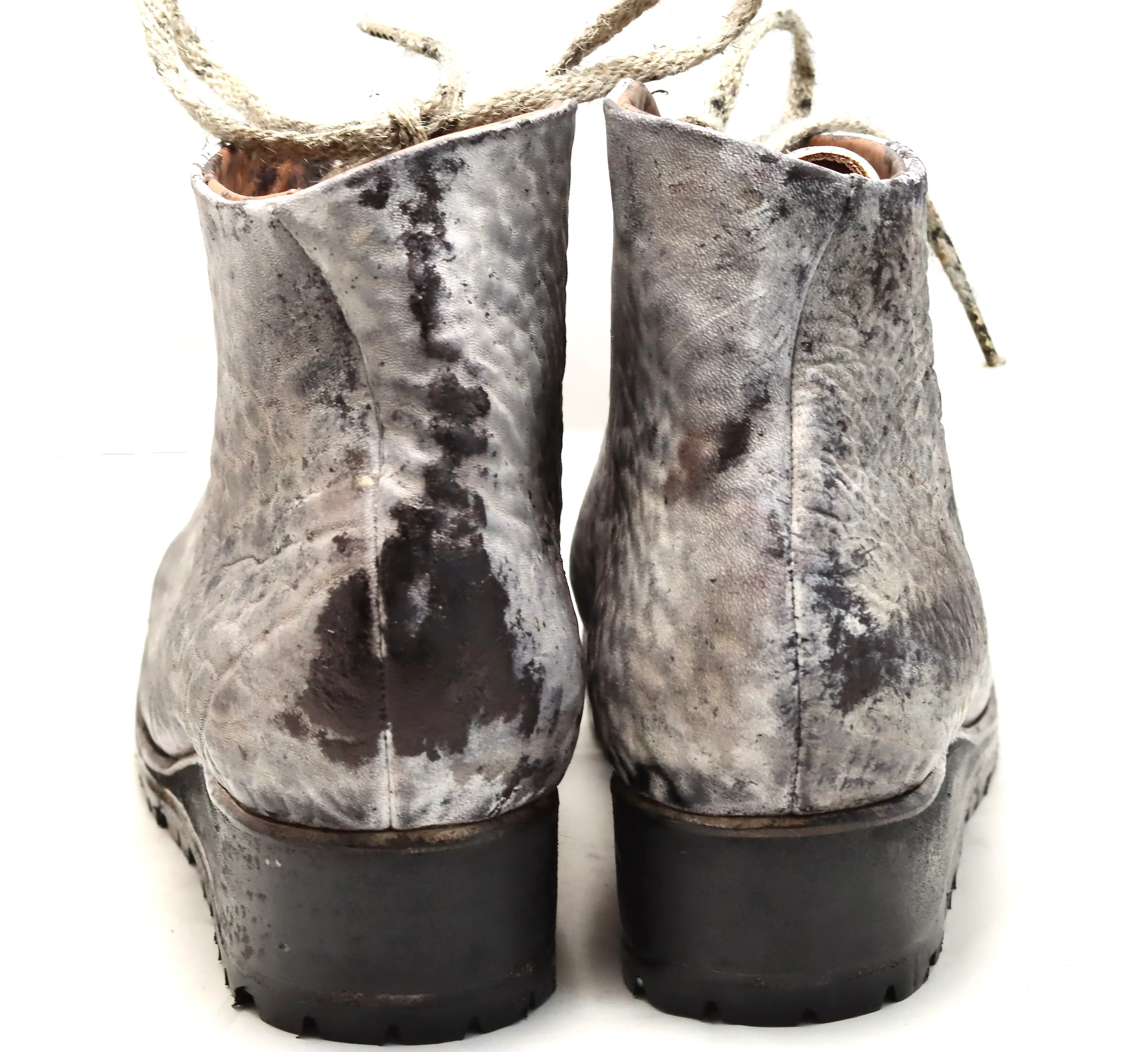 Asym derby boot | charcoal dip dye | raw culatta - Image 4
