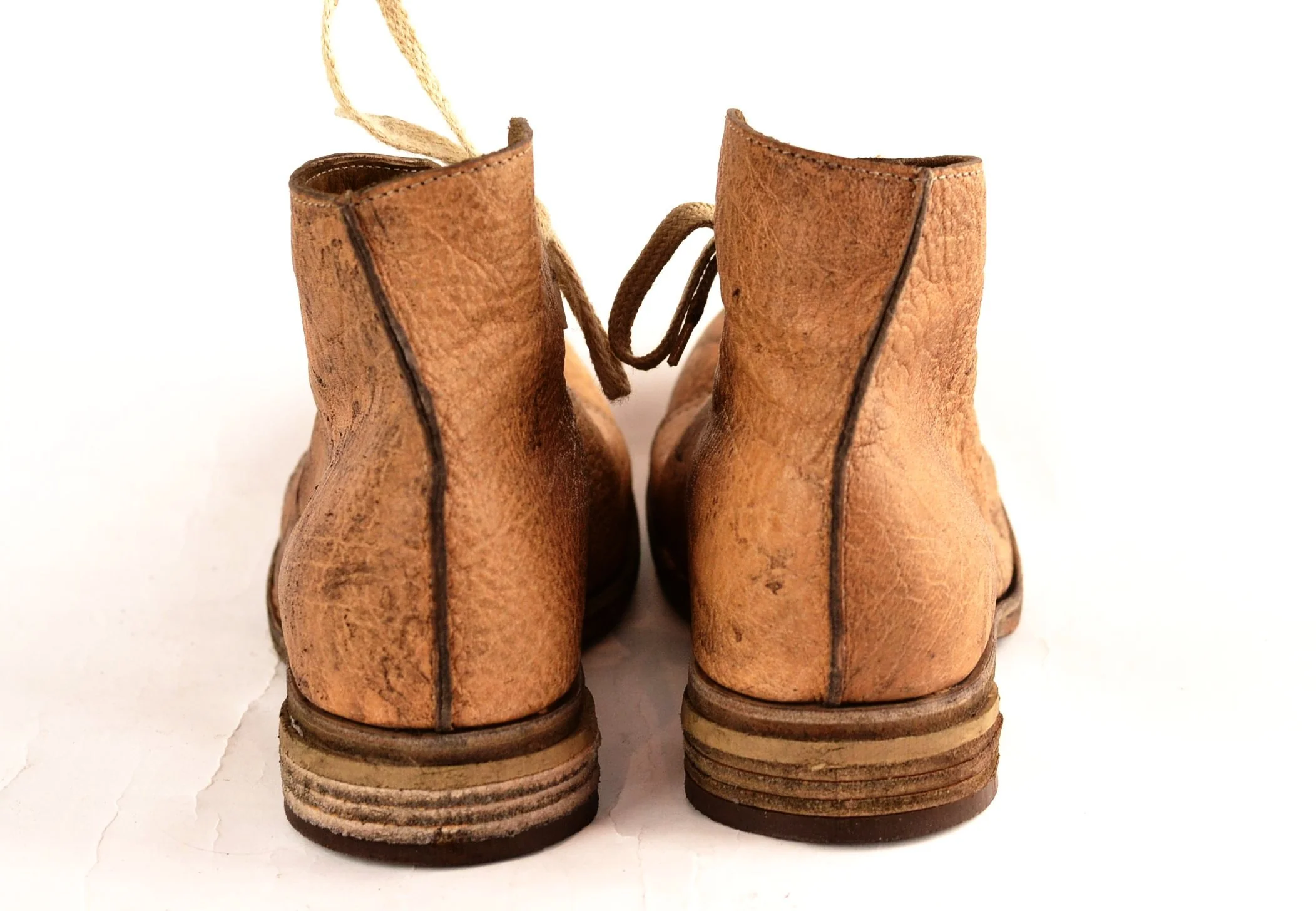 Asym derby boot  |  reverse bison stain - Image 5