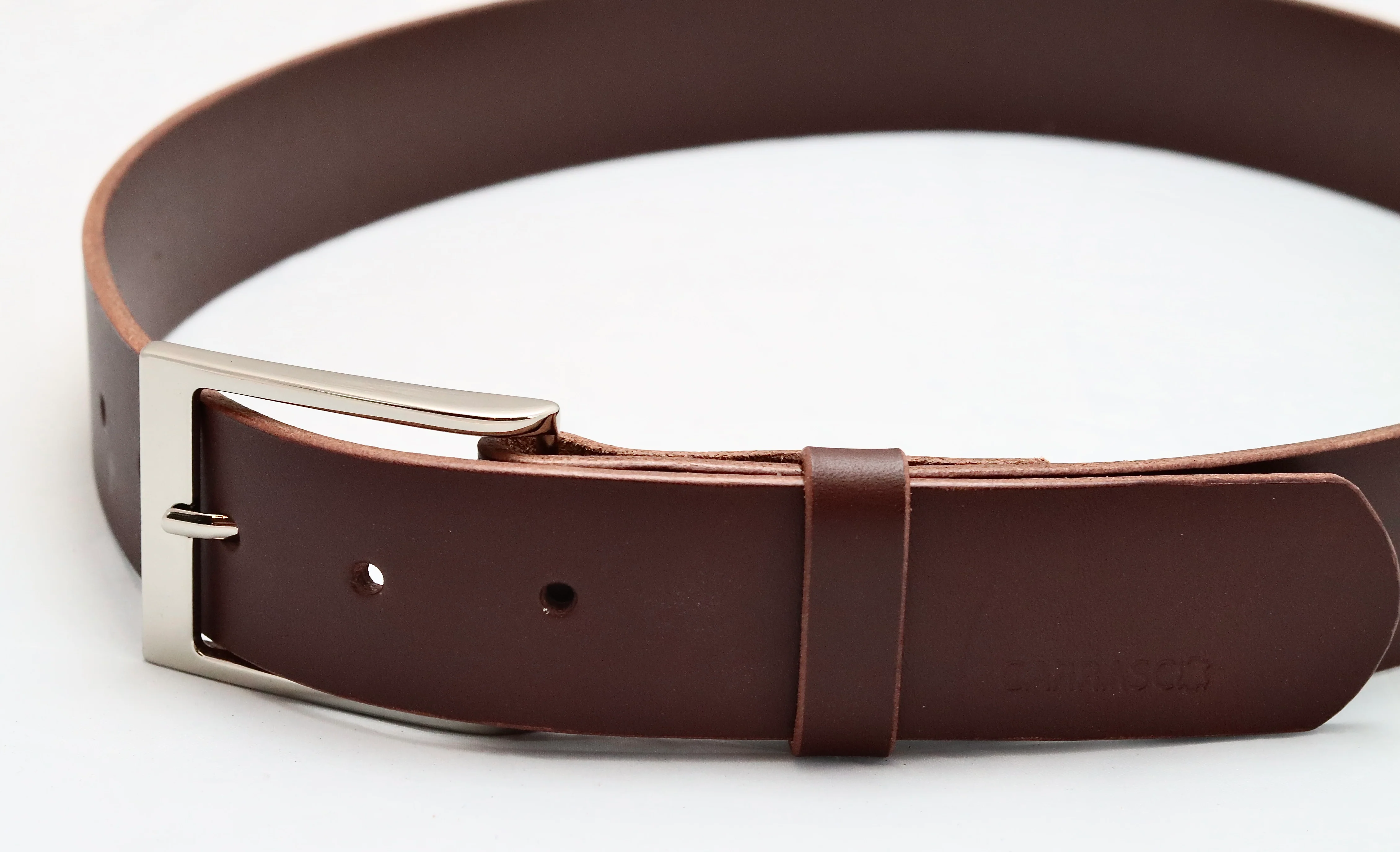 Belt 1 | unstitched wide | choc | calf - Image 2