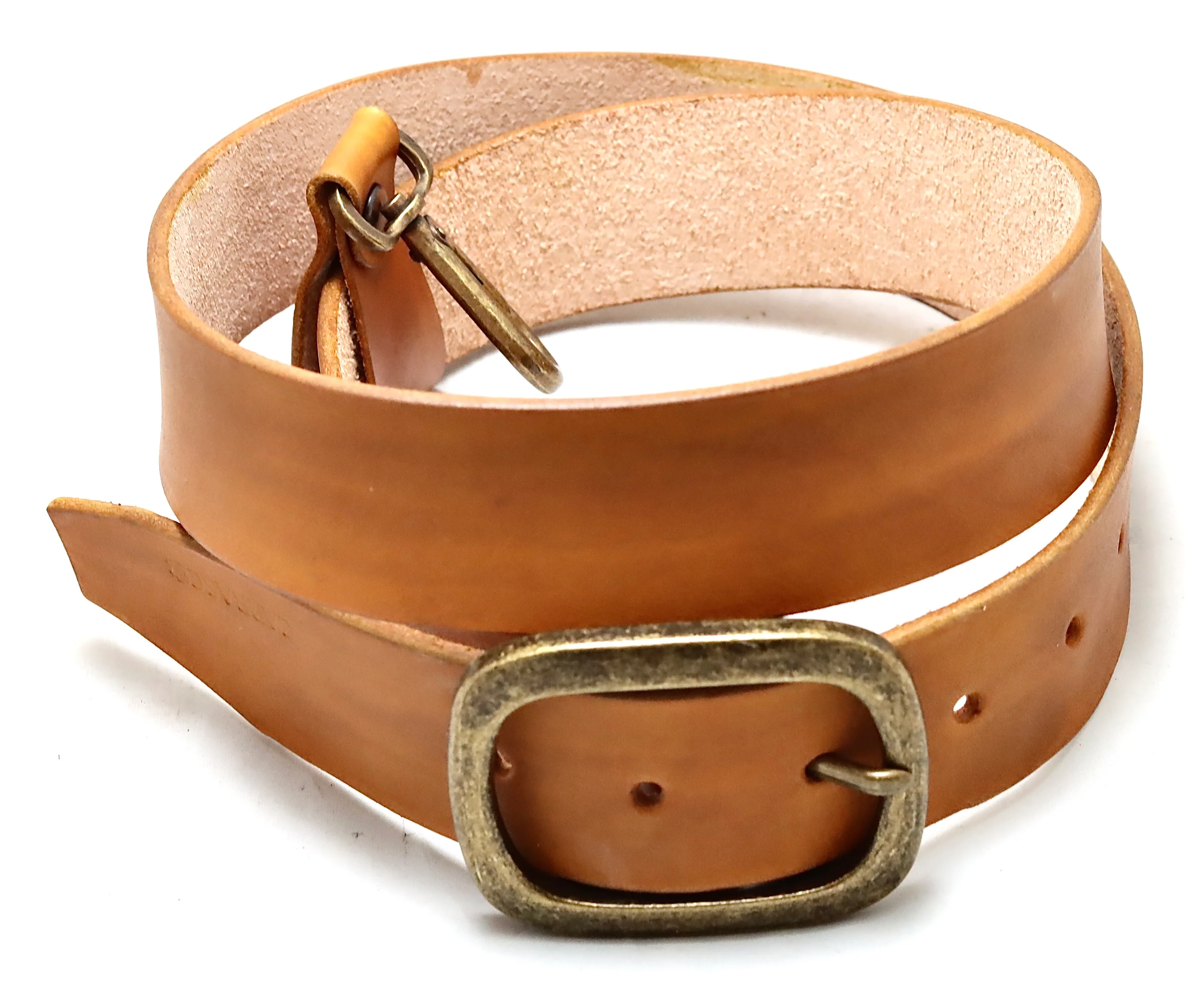 Belt | unstitched wide | light tan | key clip - Image 2