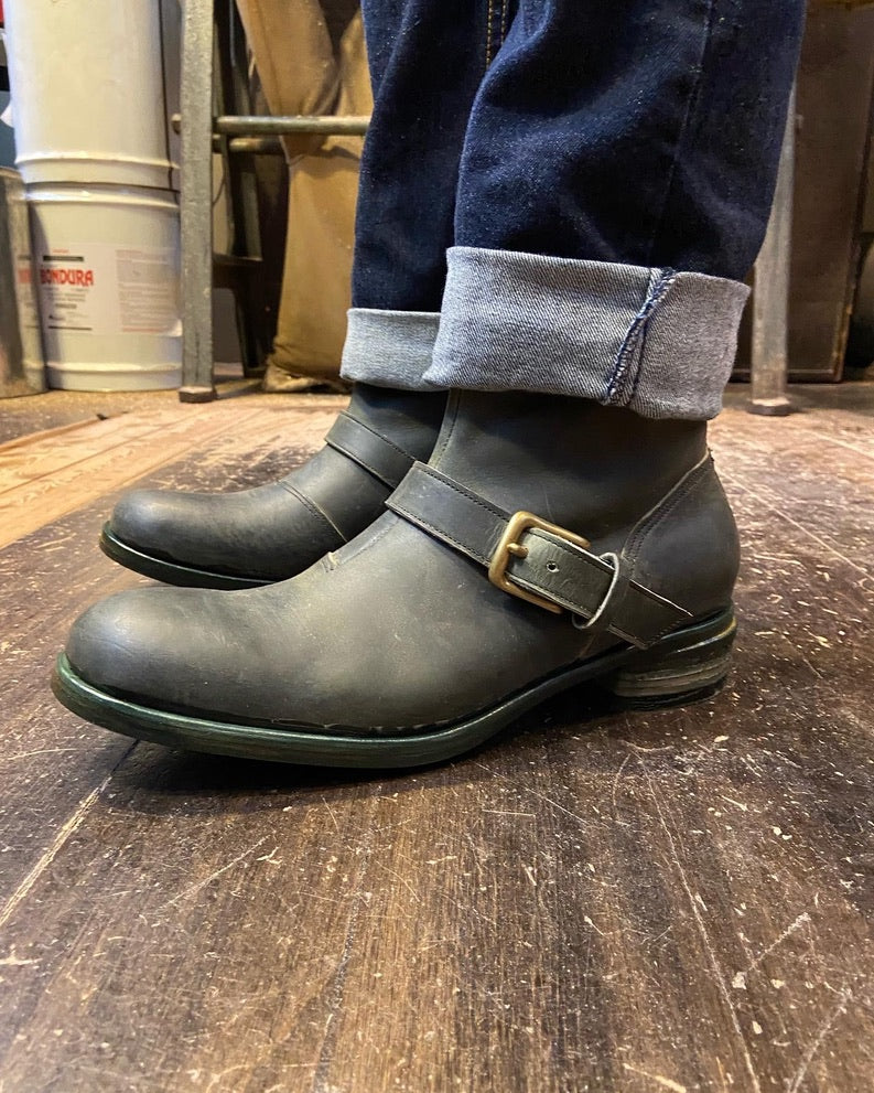 Biker boot 1 | Petrolio  |  waxy calf - Image 5