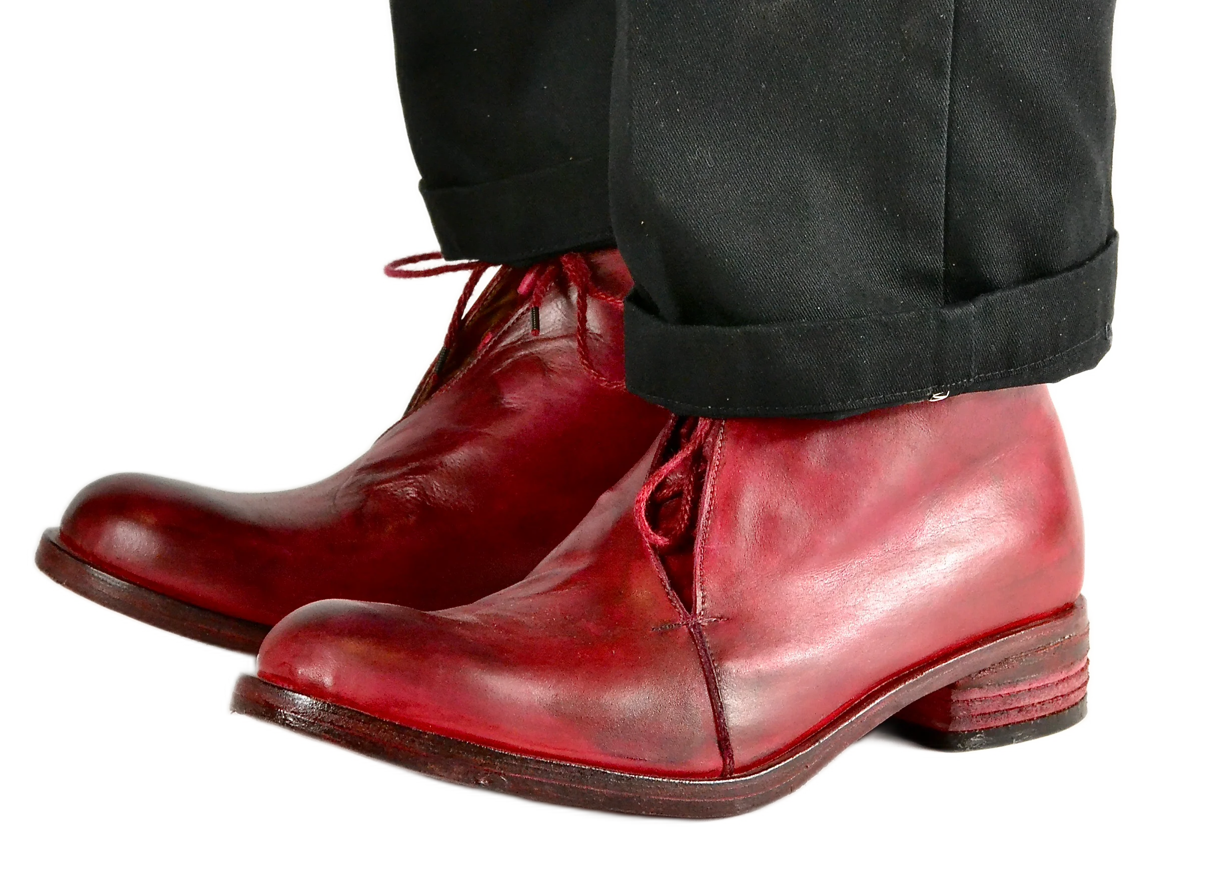boot blind lace | pomegranate | Calf - Image 4