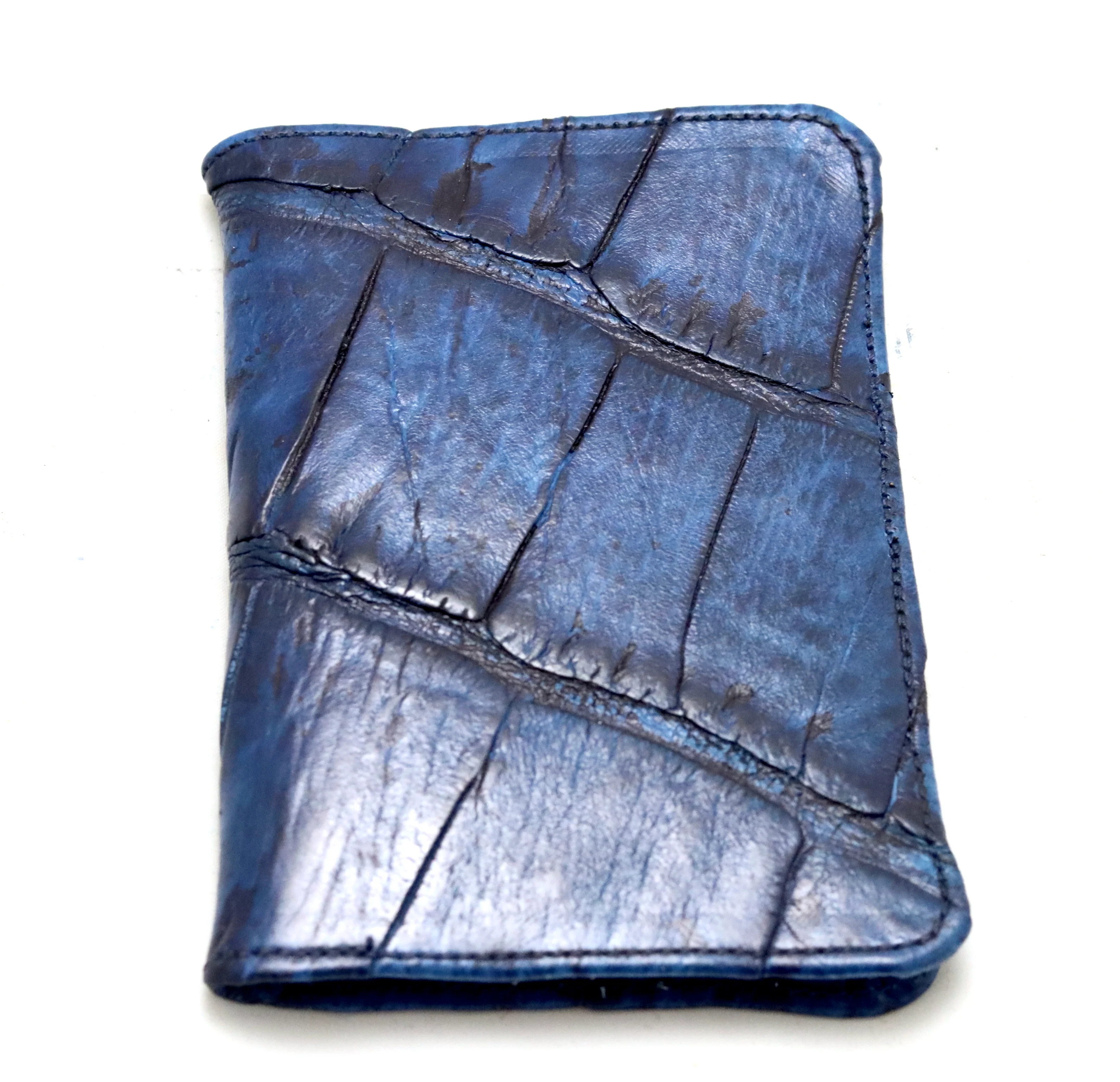 Card wallet fold | navy | croc - Image 2