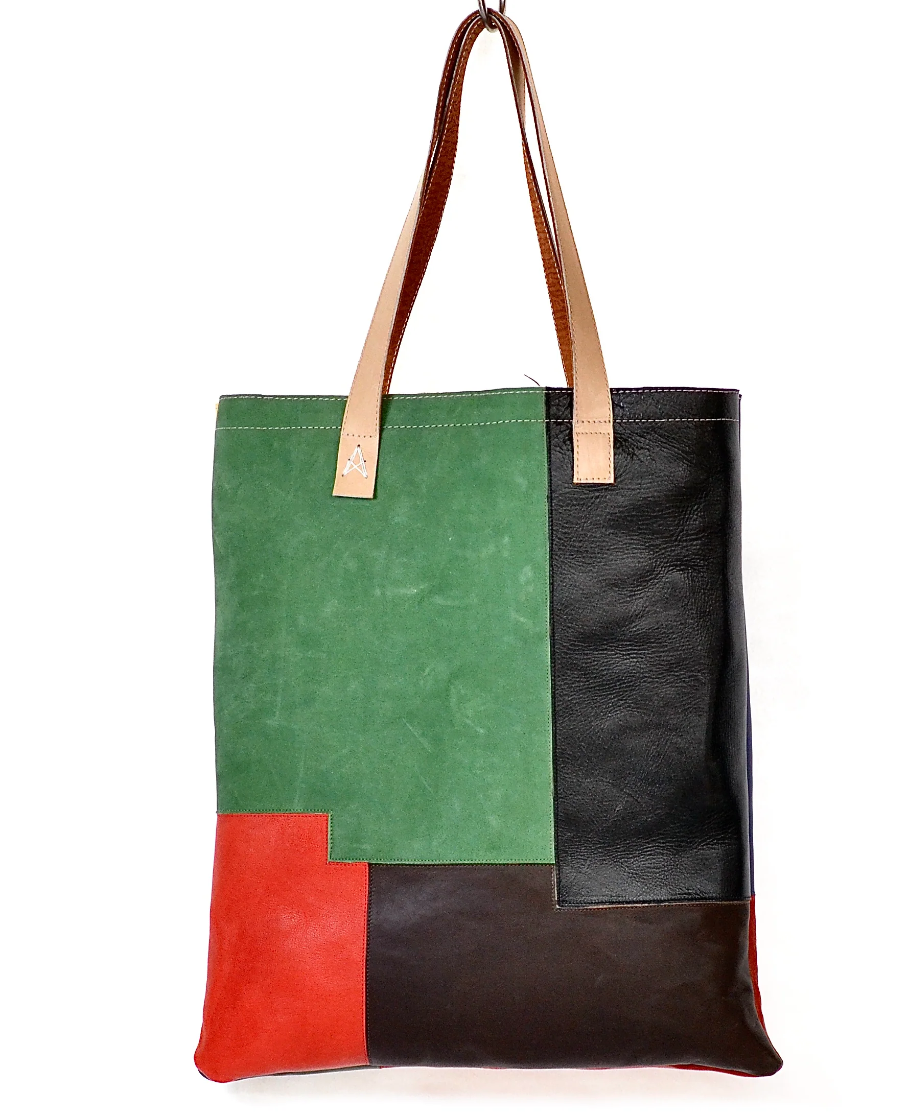 Patch tote | mixed leather - Image 3