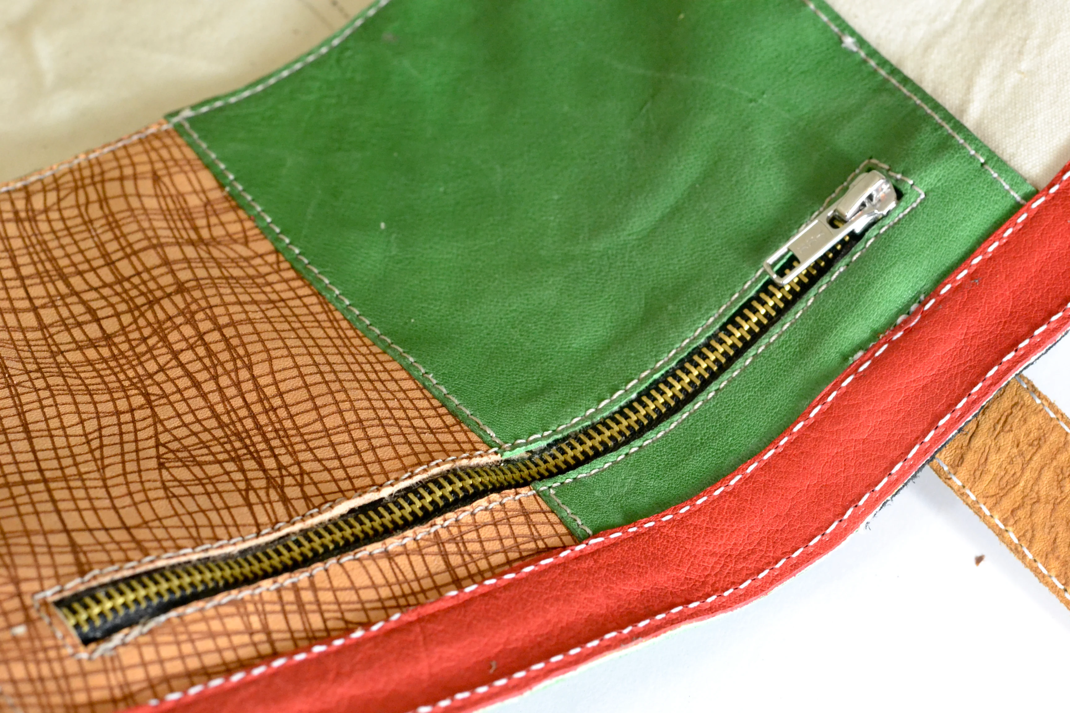 Patch tote | mixed leather - Image 4