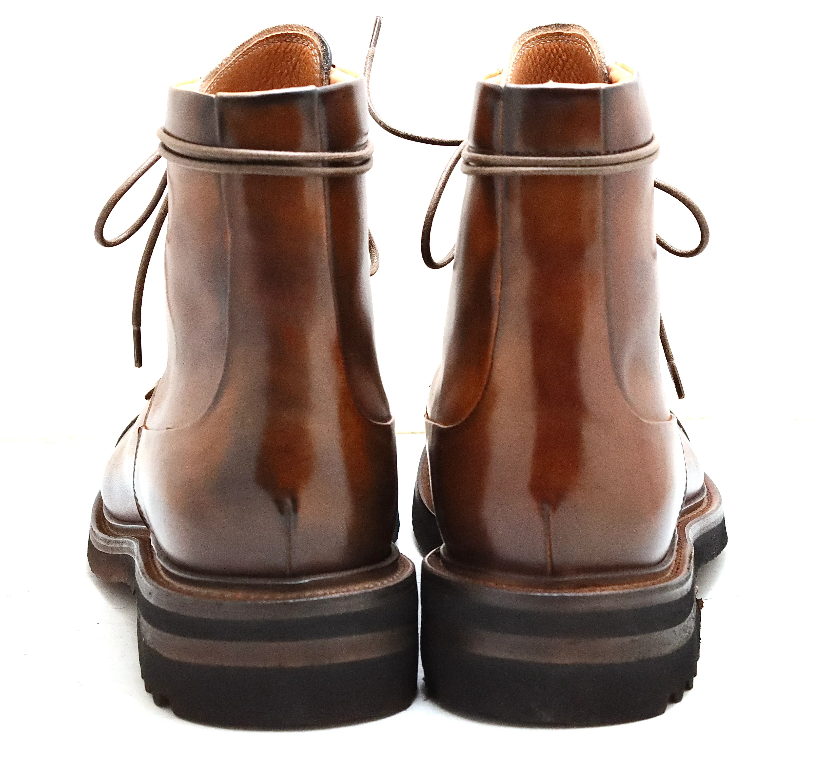 Toe cap derby Boot  | dark tan  | calf | wide fit - Image 4