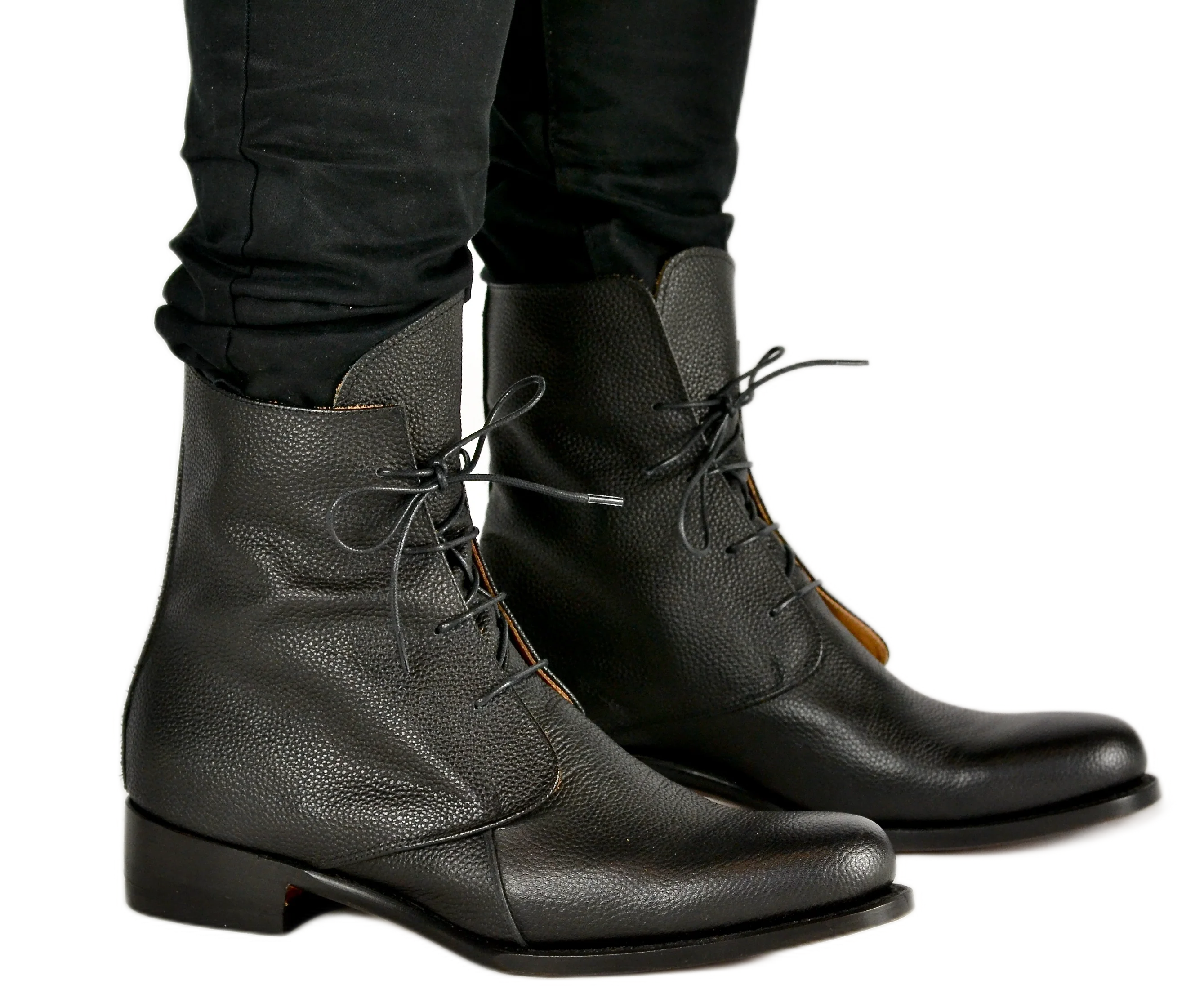 Derby Boot  |  Black pebble grain | Calf - Image 2
