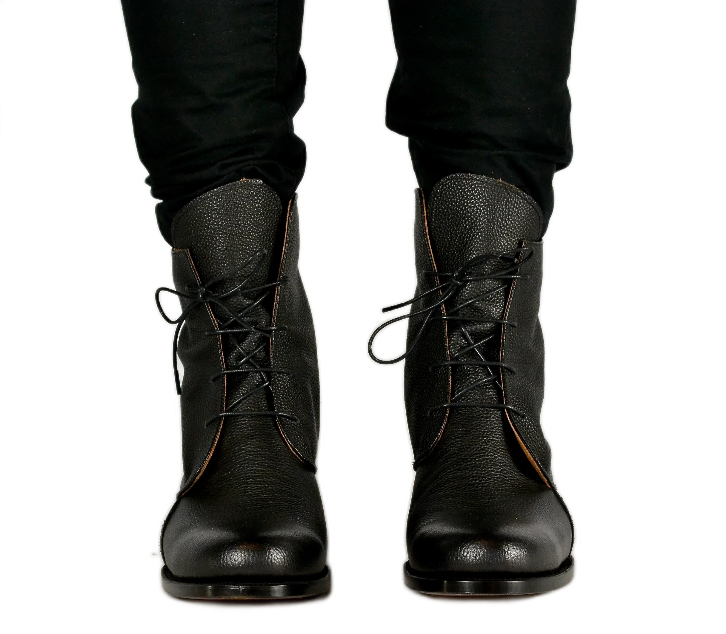 Derby Boot  |  Black pebble grain | Calf - Image 3