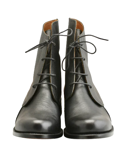 Derby Boot  |  Black pebble grain | Calf - Image 7