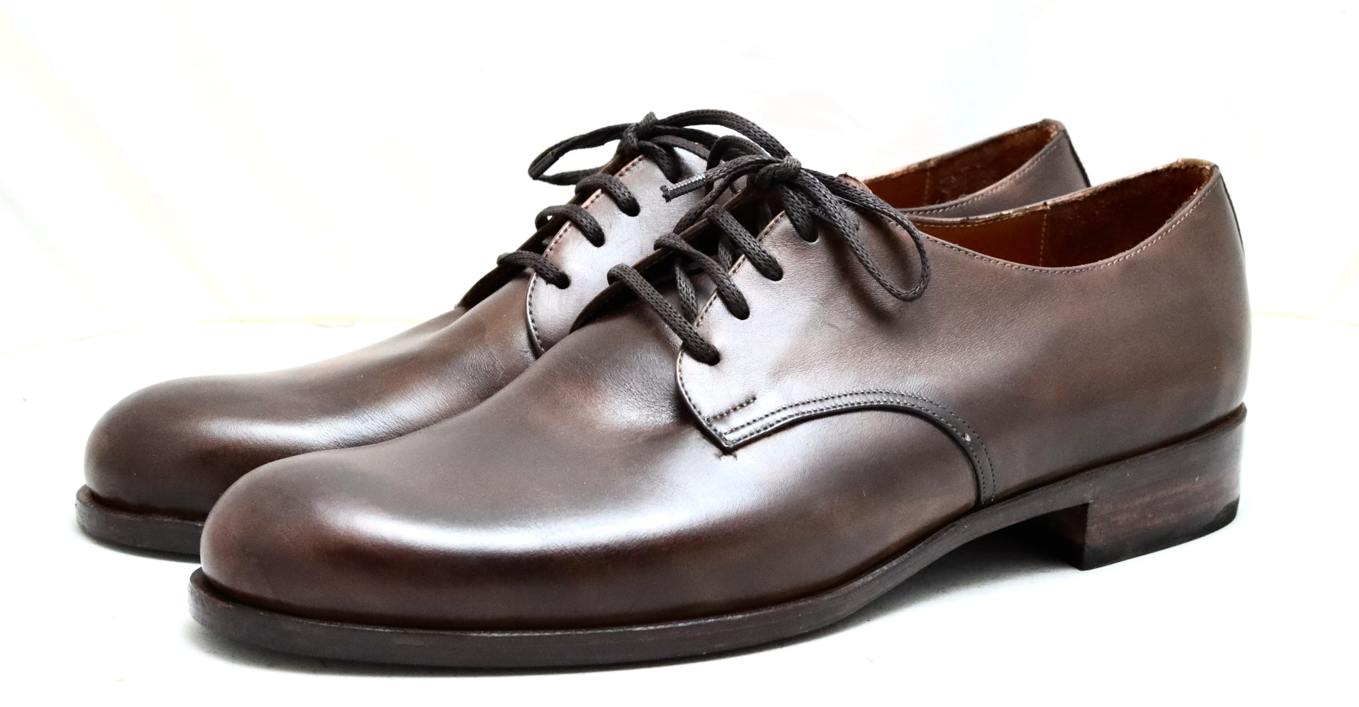 Derby shoe | Dark walnut | calf | wide fit - Image 2
