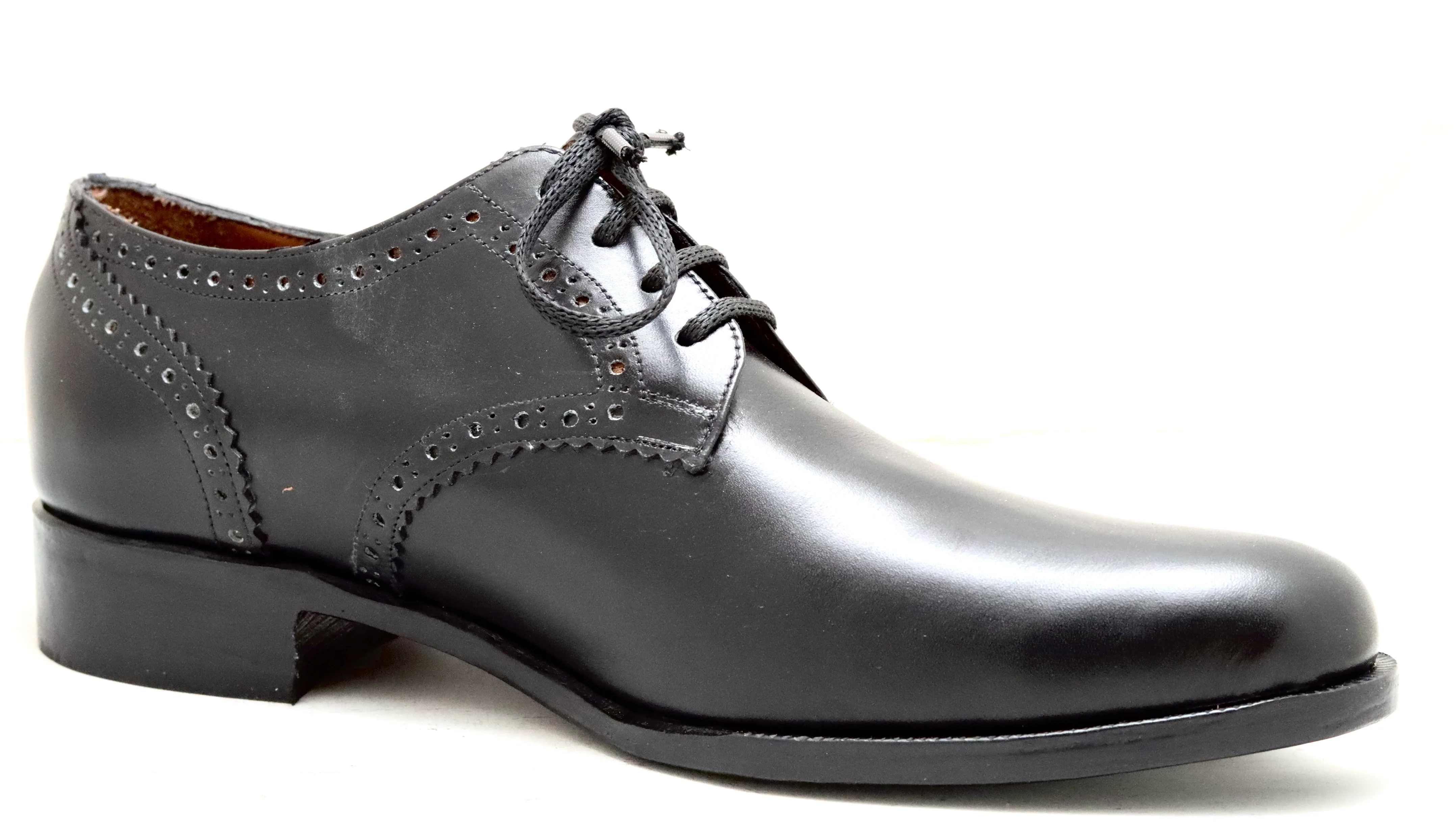 Derby shoe heel brogue | Black | Box calf - Image 3