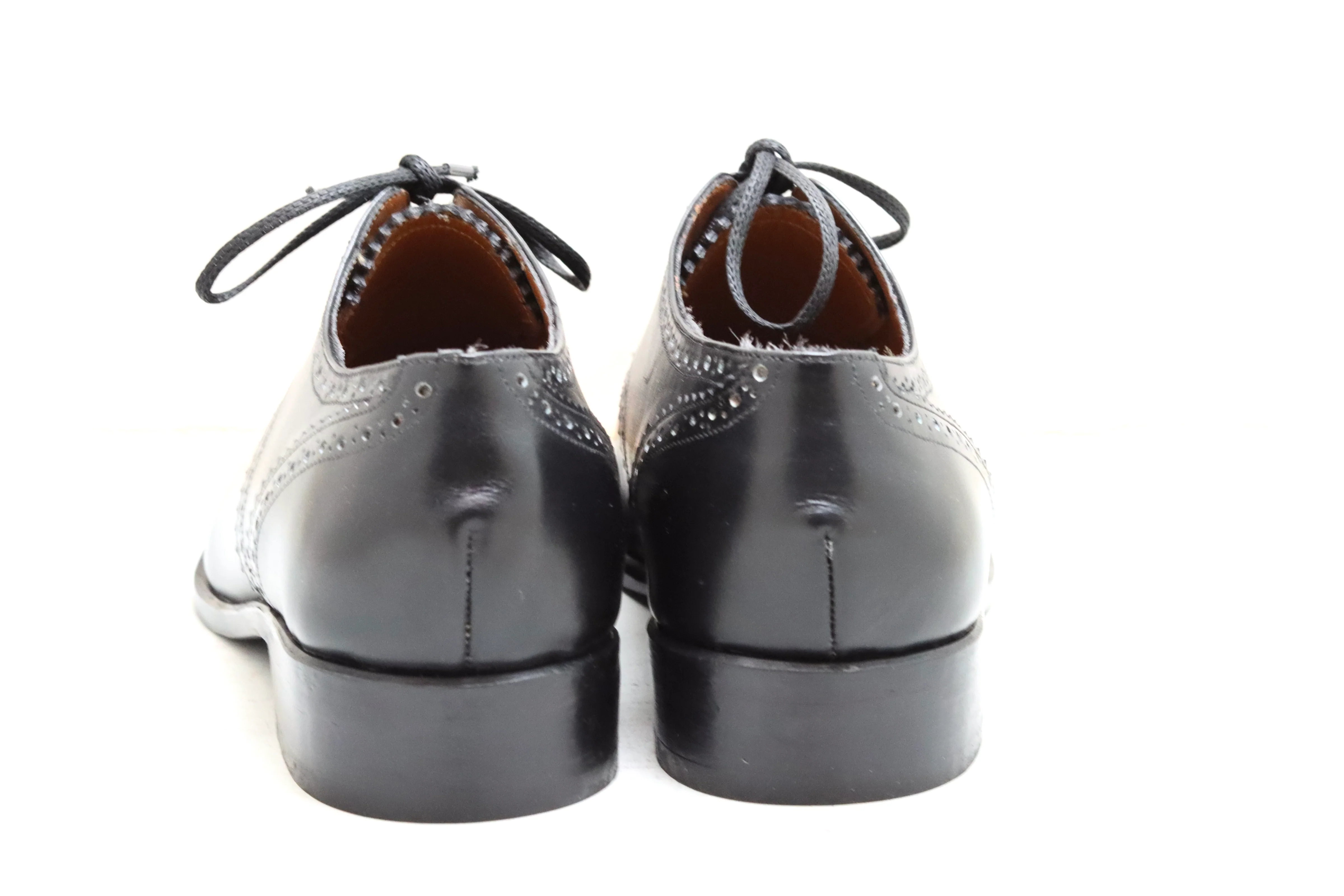 Derby shoe heel brogue | Black | Box calf - Image 4