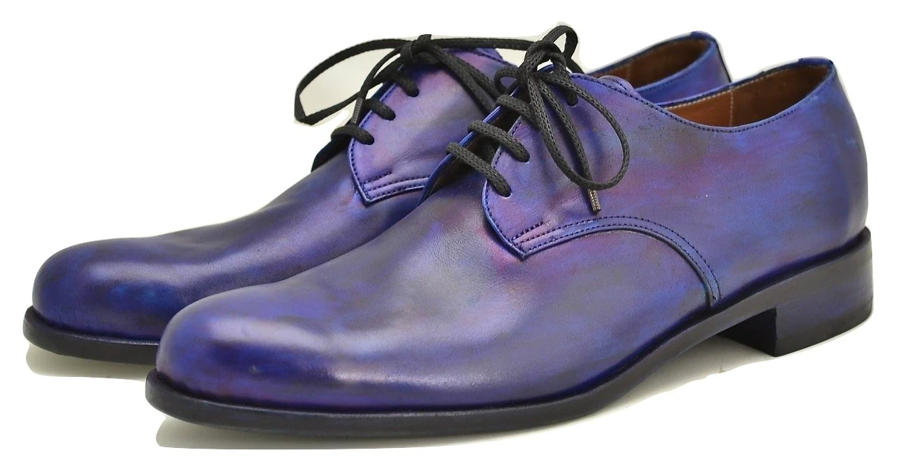 Derby shoe | Midnight blue | calf - Image 3