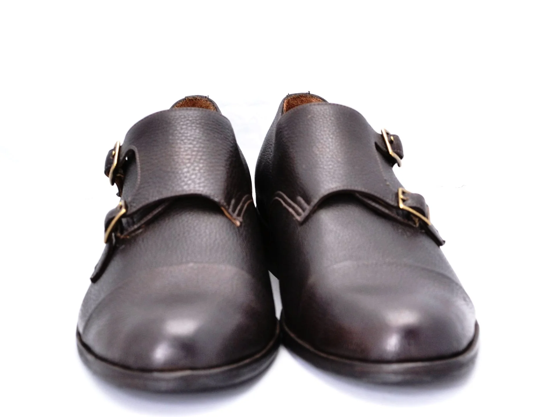 Double Monk | Choc pebble grain calf - Image 3