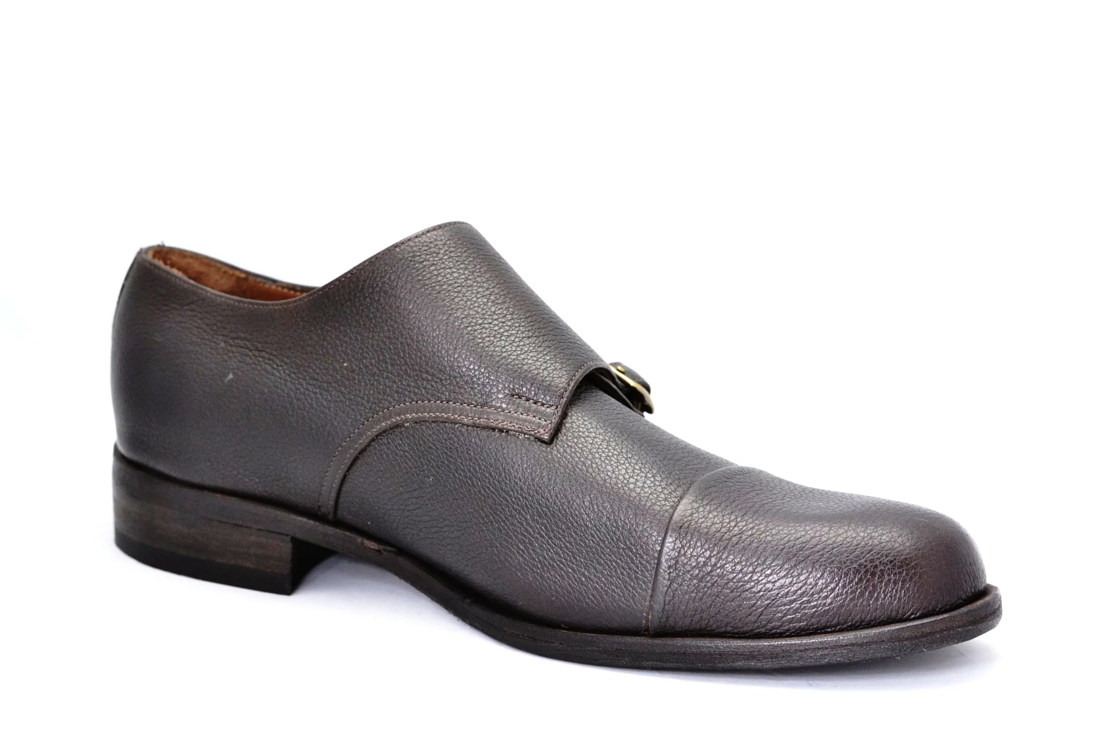Double Monk | Choc pebble grain calf - Image 5