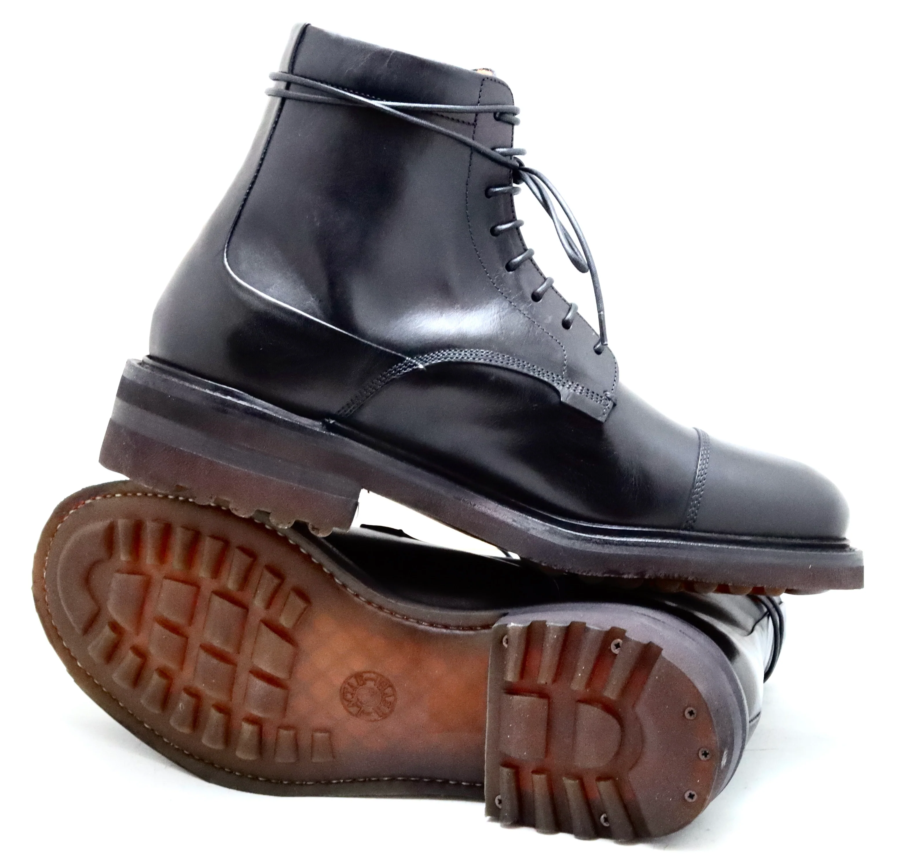 Toe cap derby boot 1 | Black | calf - Image 4