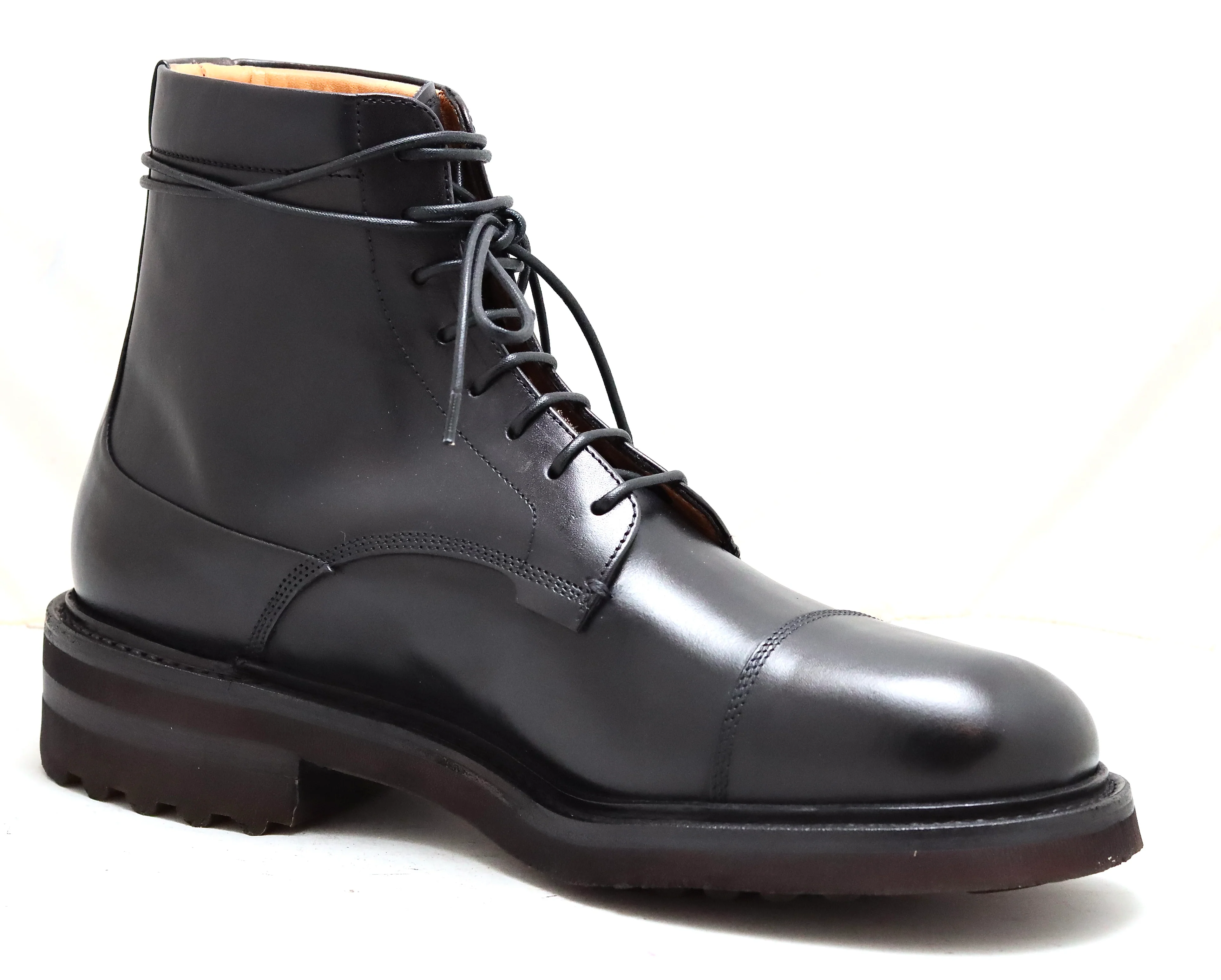 Toe cap derby boot 1 | Black | calf - Image 6