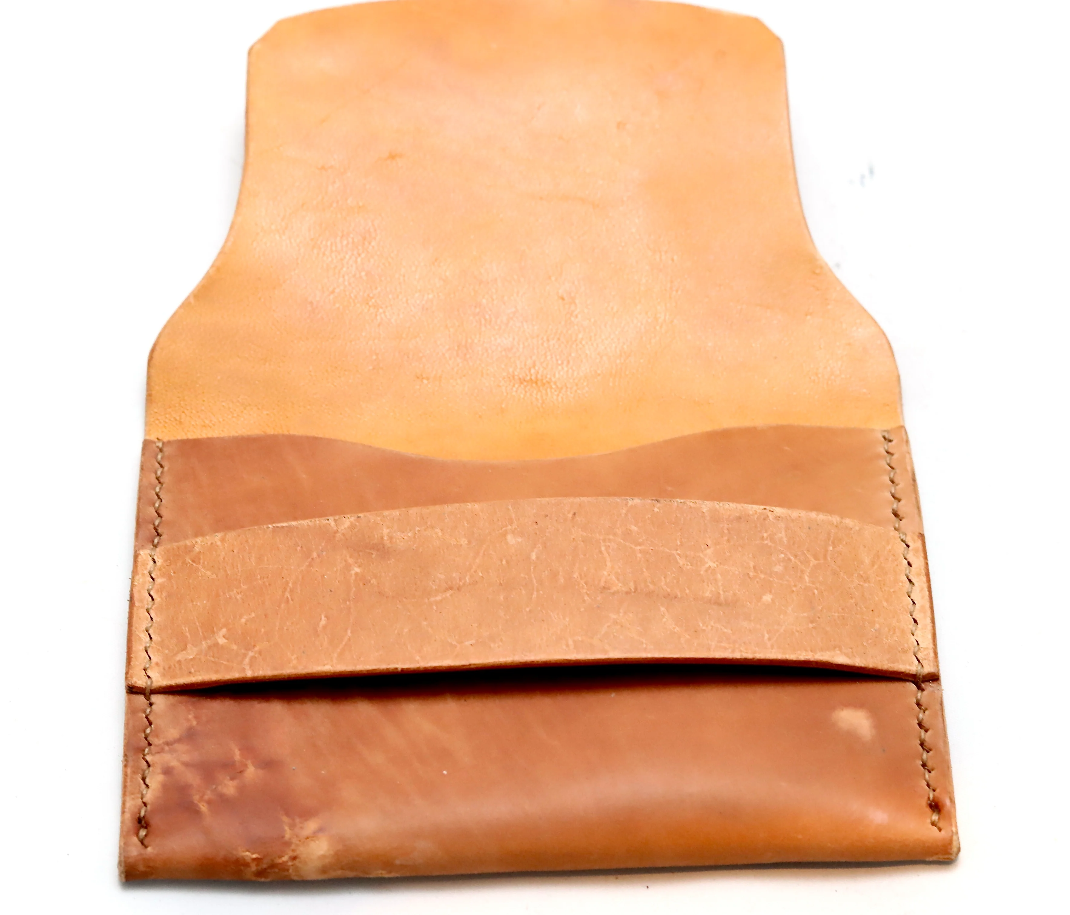 Flap fold Wallet | tan | reverse cordovan - Image 3