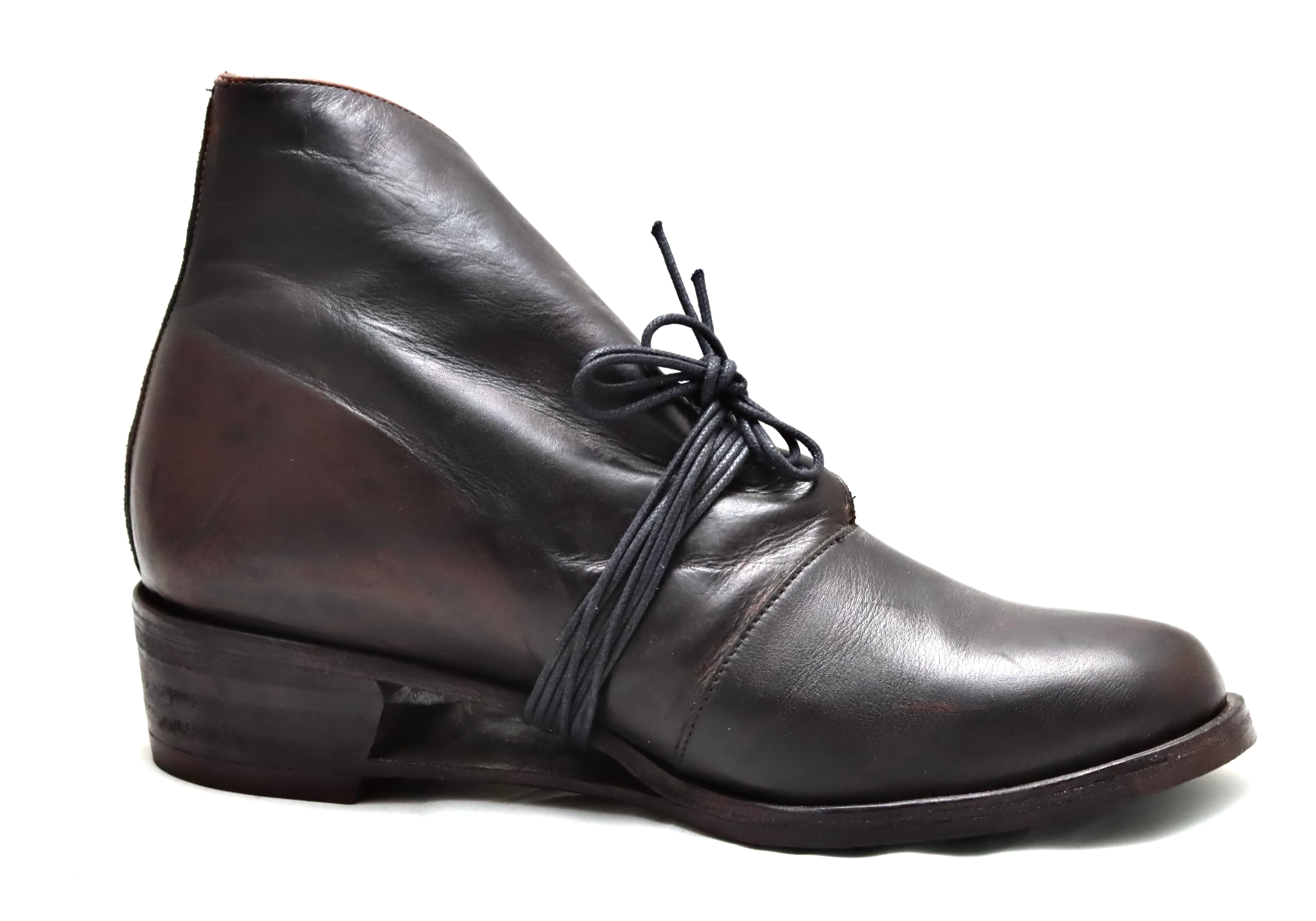 Foldover boot negative wedge |  Dark choc | Calf - Image 3