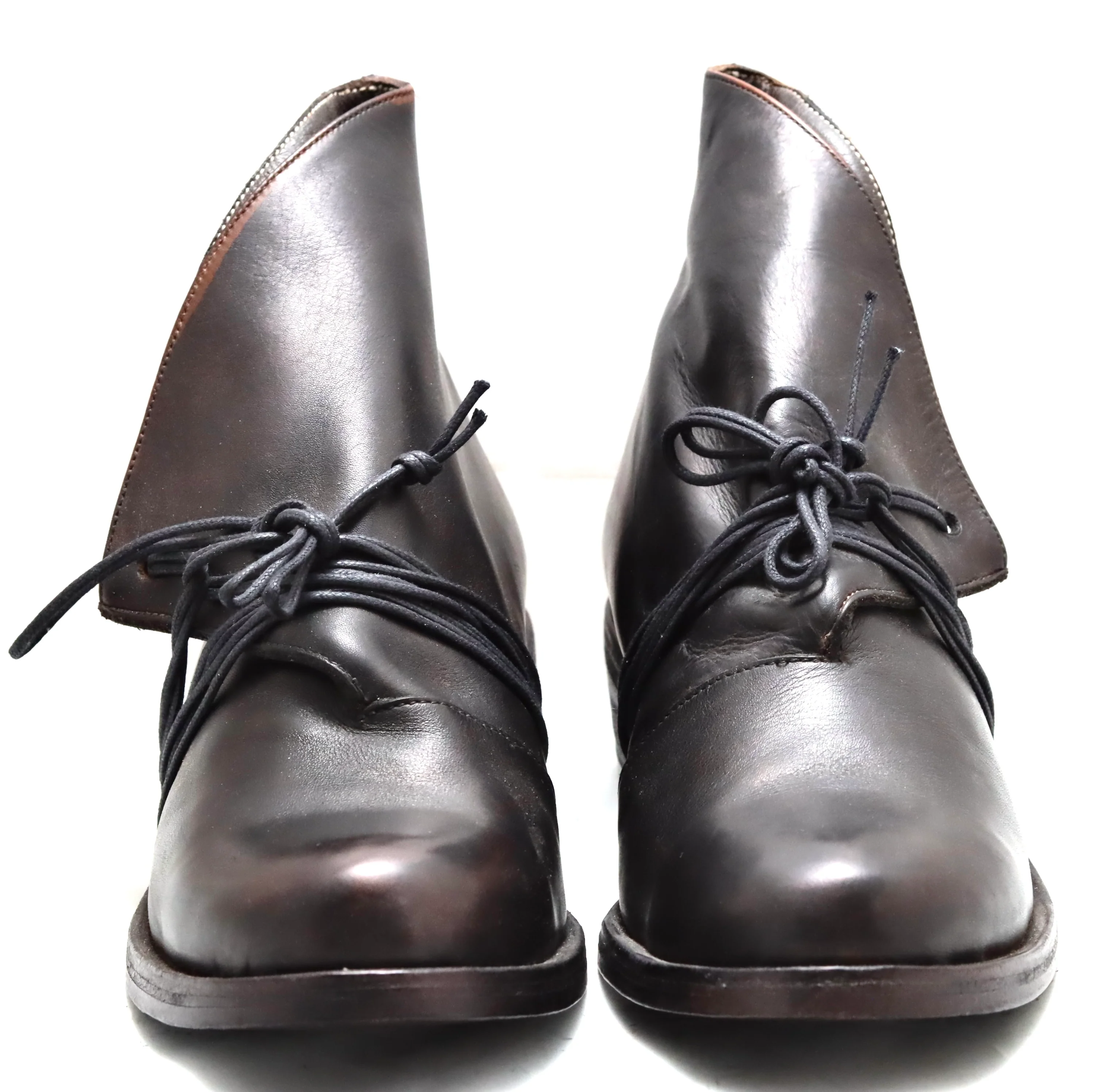 Foldover boot negative wedge |  Dark choc | Calf - Image 4