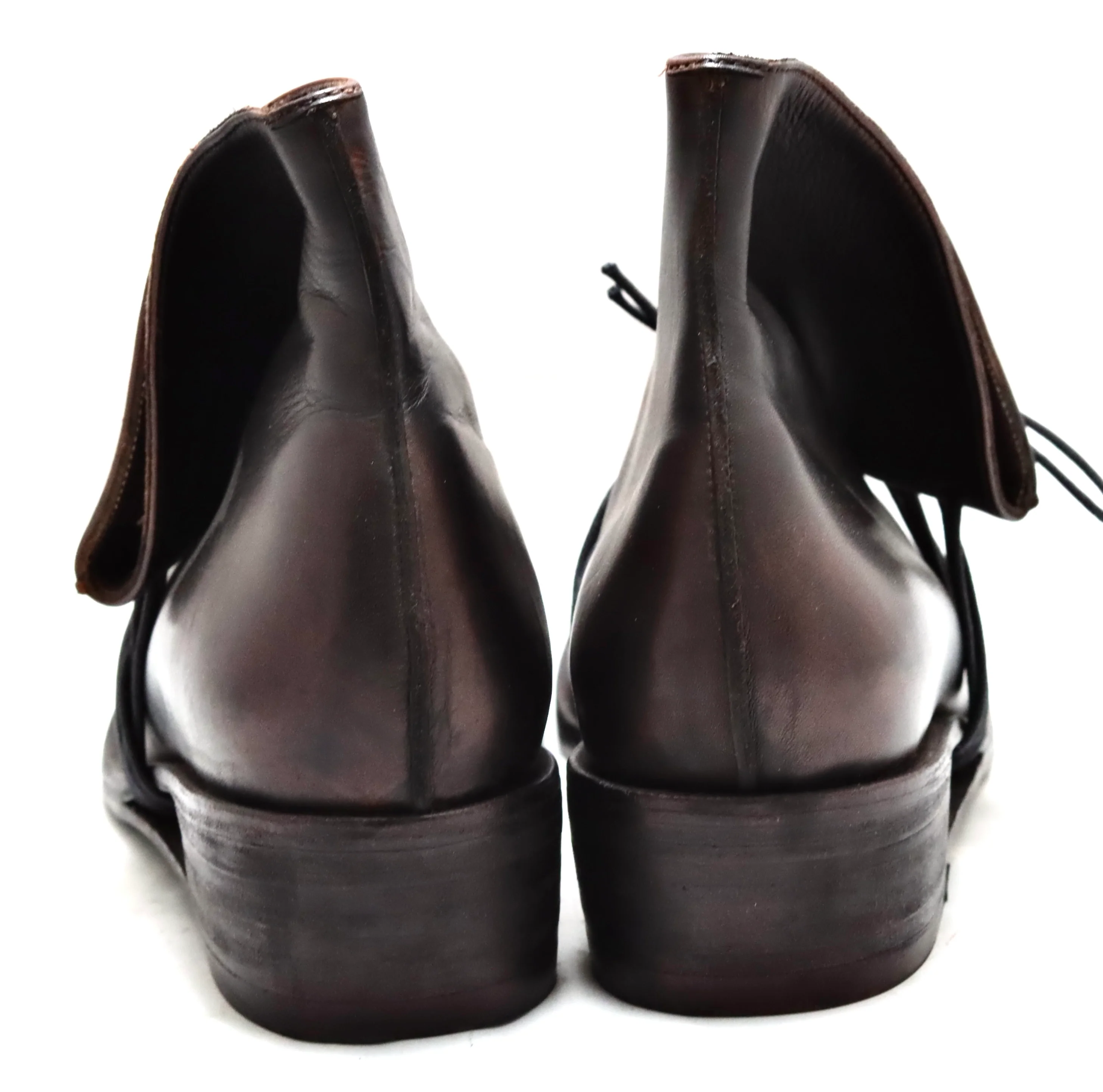 Foldover boot negative wedge |  Dark choc | Calf - Image 5