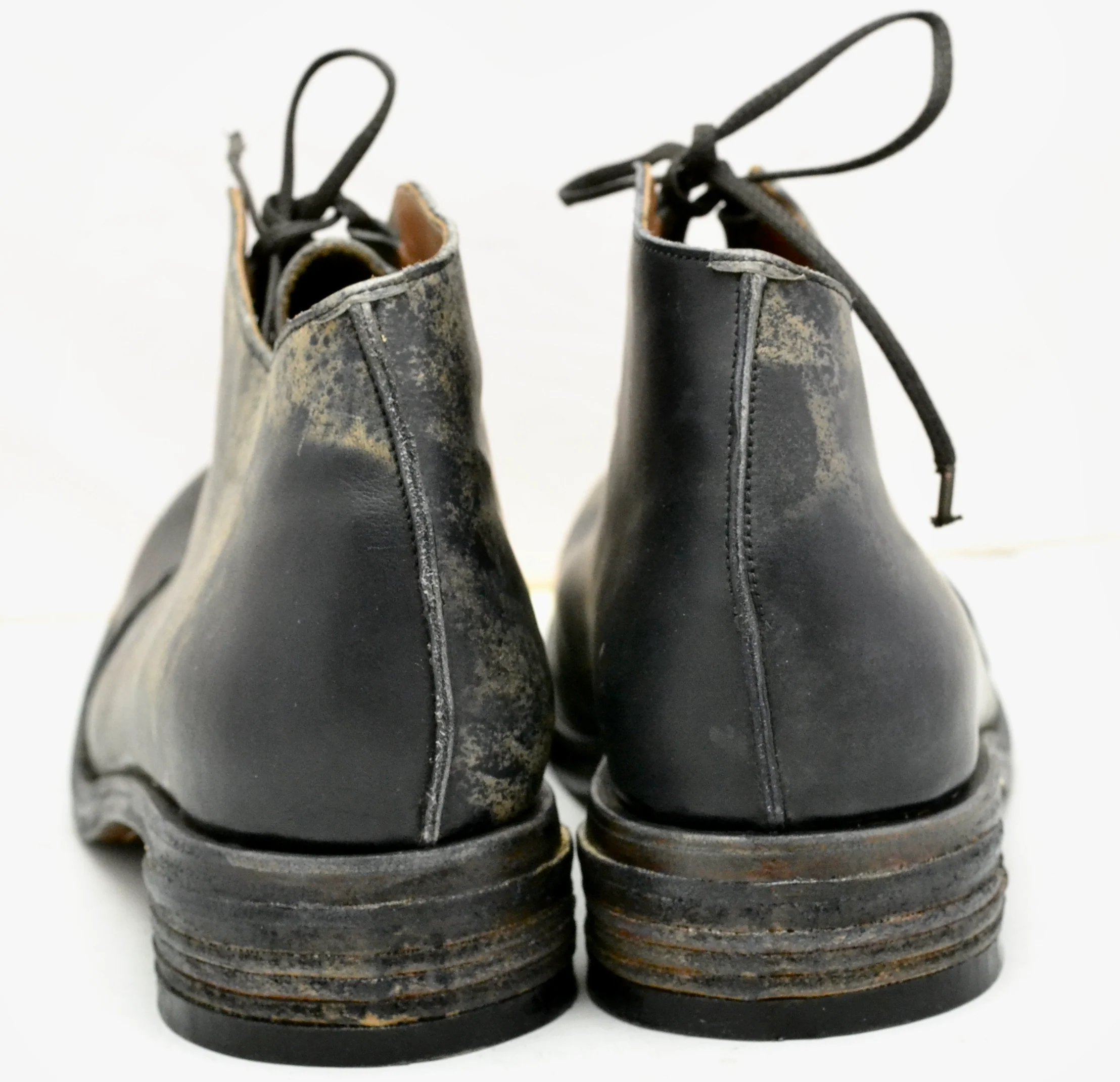 Half boot blind lace |  black dip dye calf - Image 4