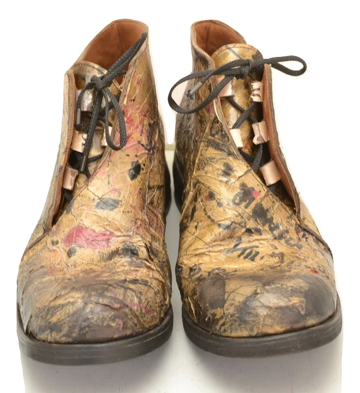 Half boot blind lace |  decoupage on cordovan - Image 3
