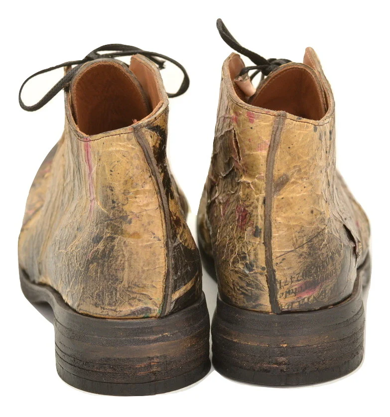 Half boot blind lace |  decoupage on cordovan - Image 4