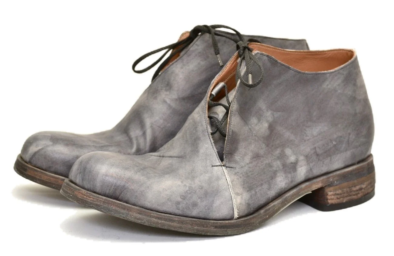 Half boot blind lace |  grey stain | calf - Image 3
