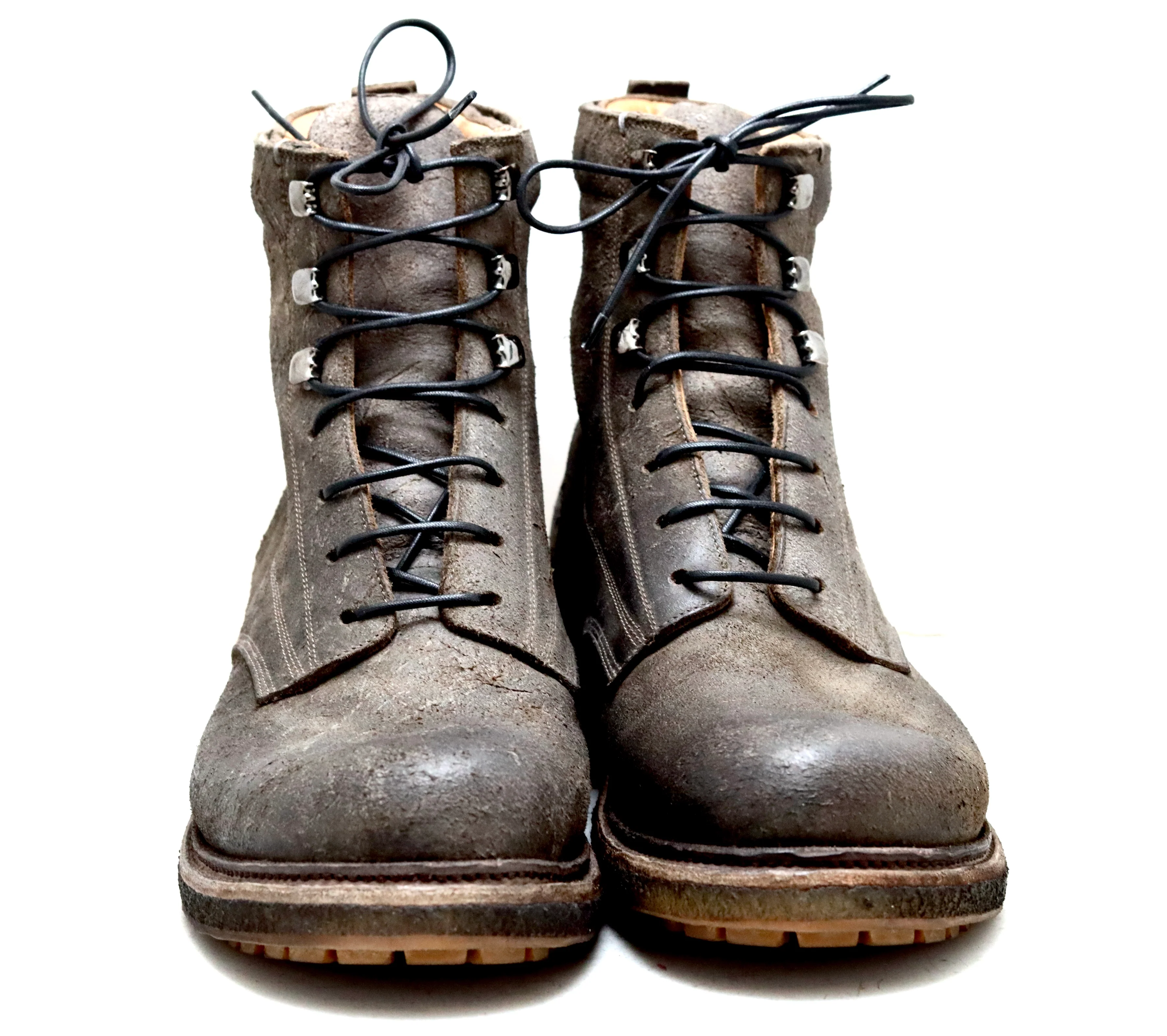 Hiking Boot | grey waxed suede | calf - Image 4