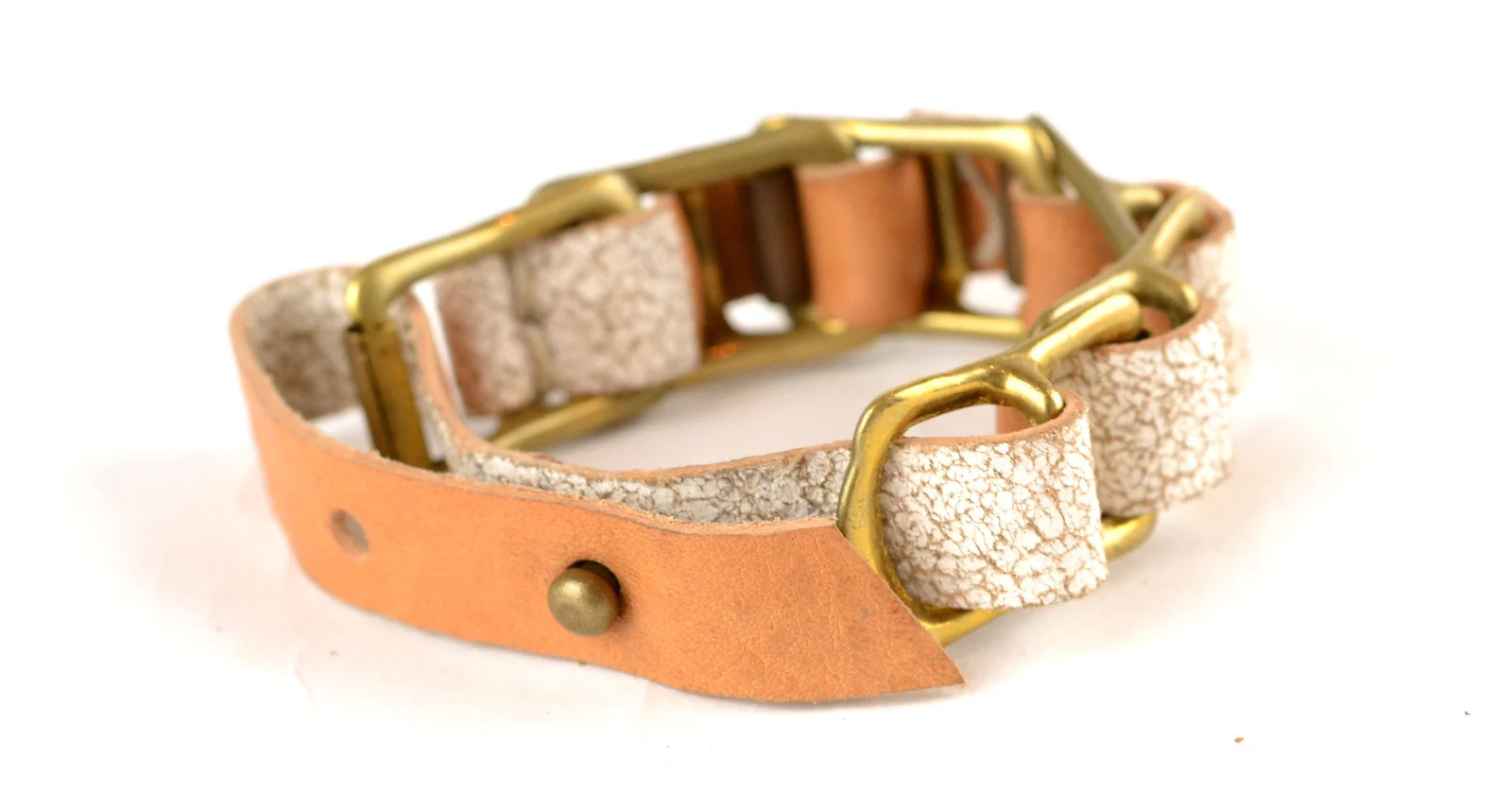 Looped bracelet  |  Crazed albino - Image 3