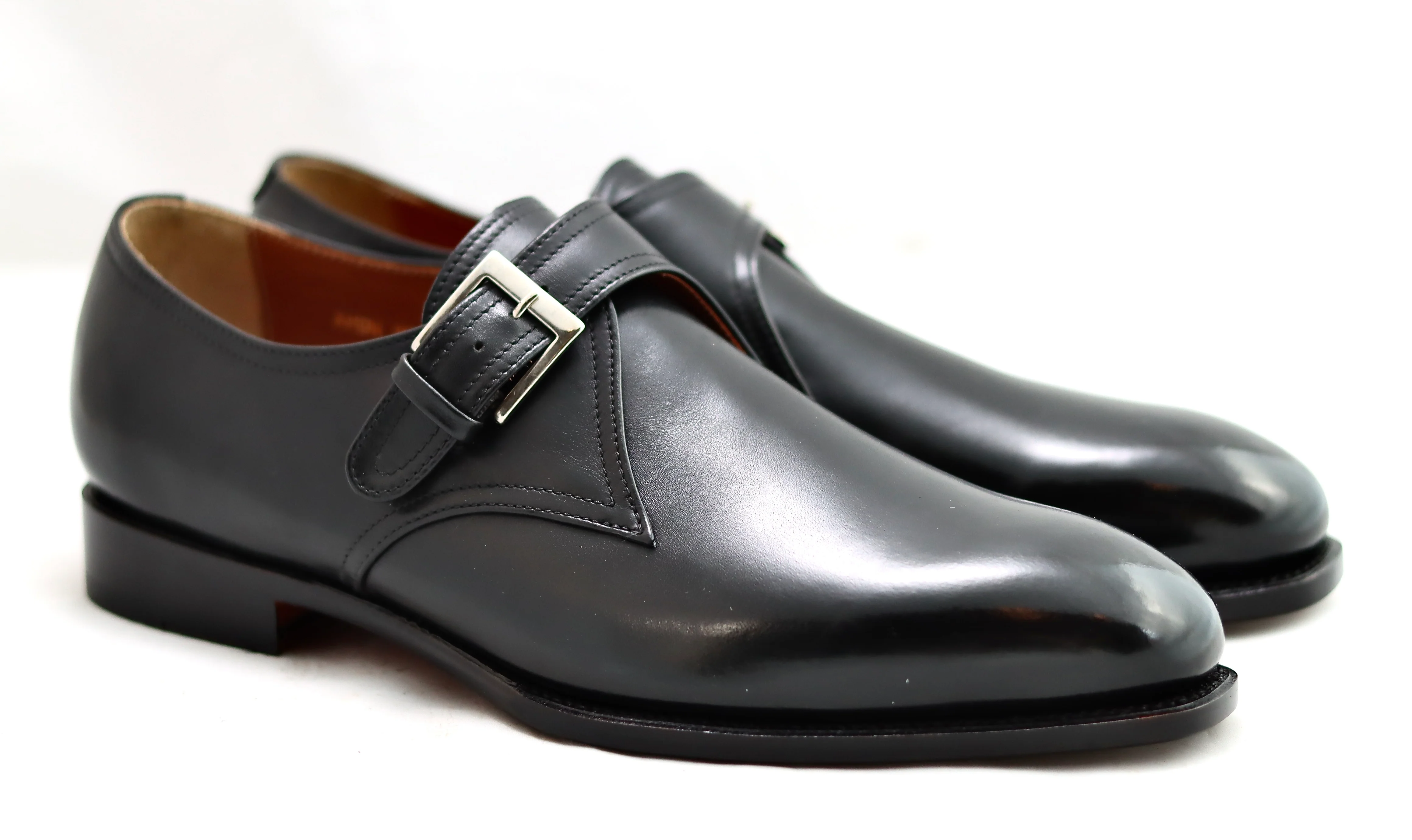 Monk shoe | Black | box calf