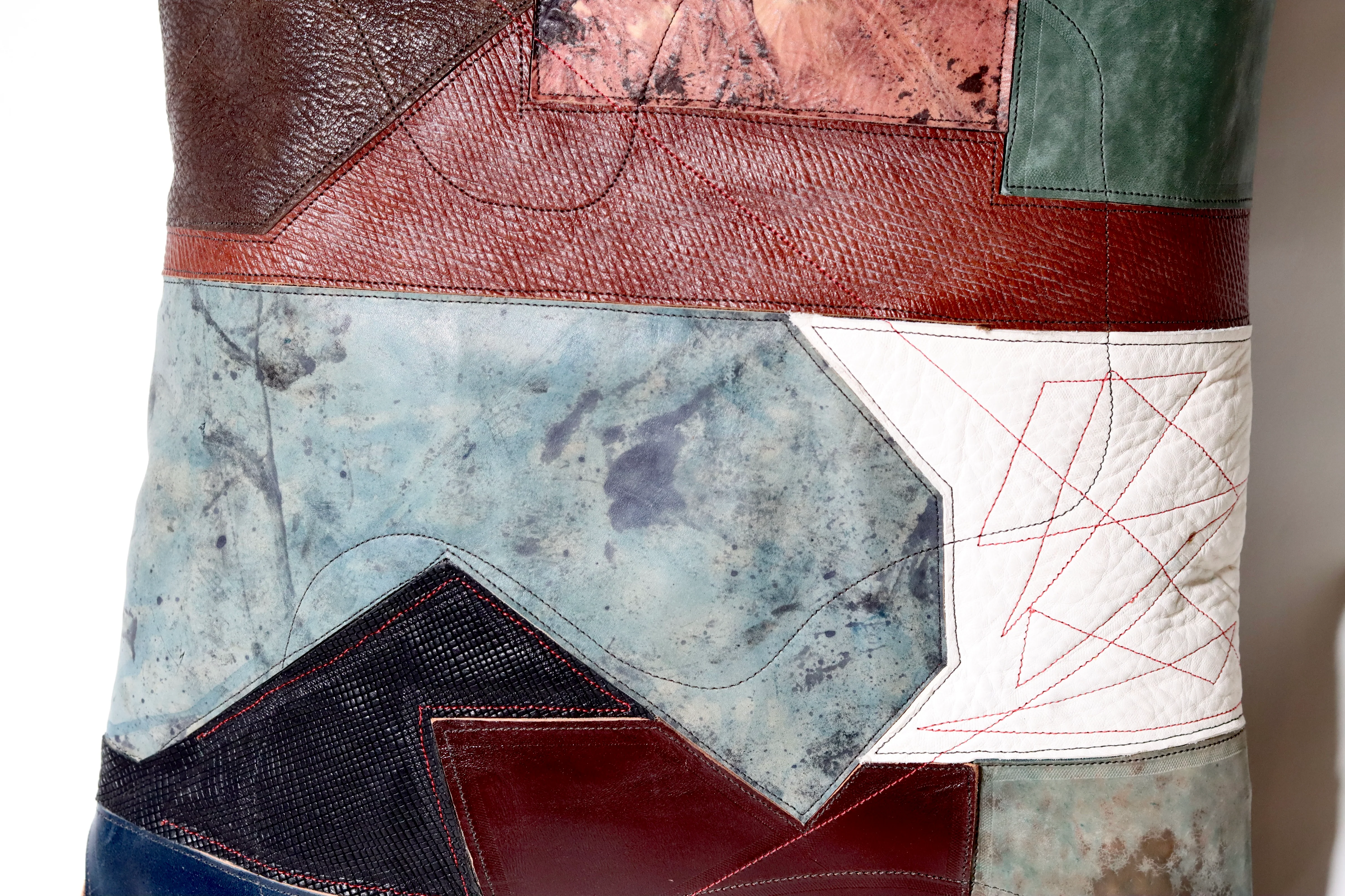 Patch tote | mixed leather samples - Image 3