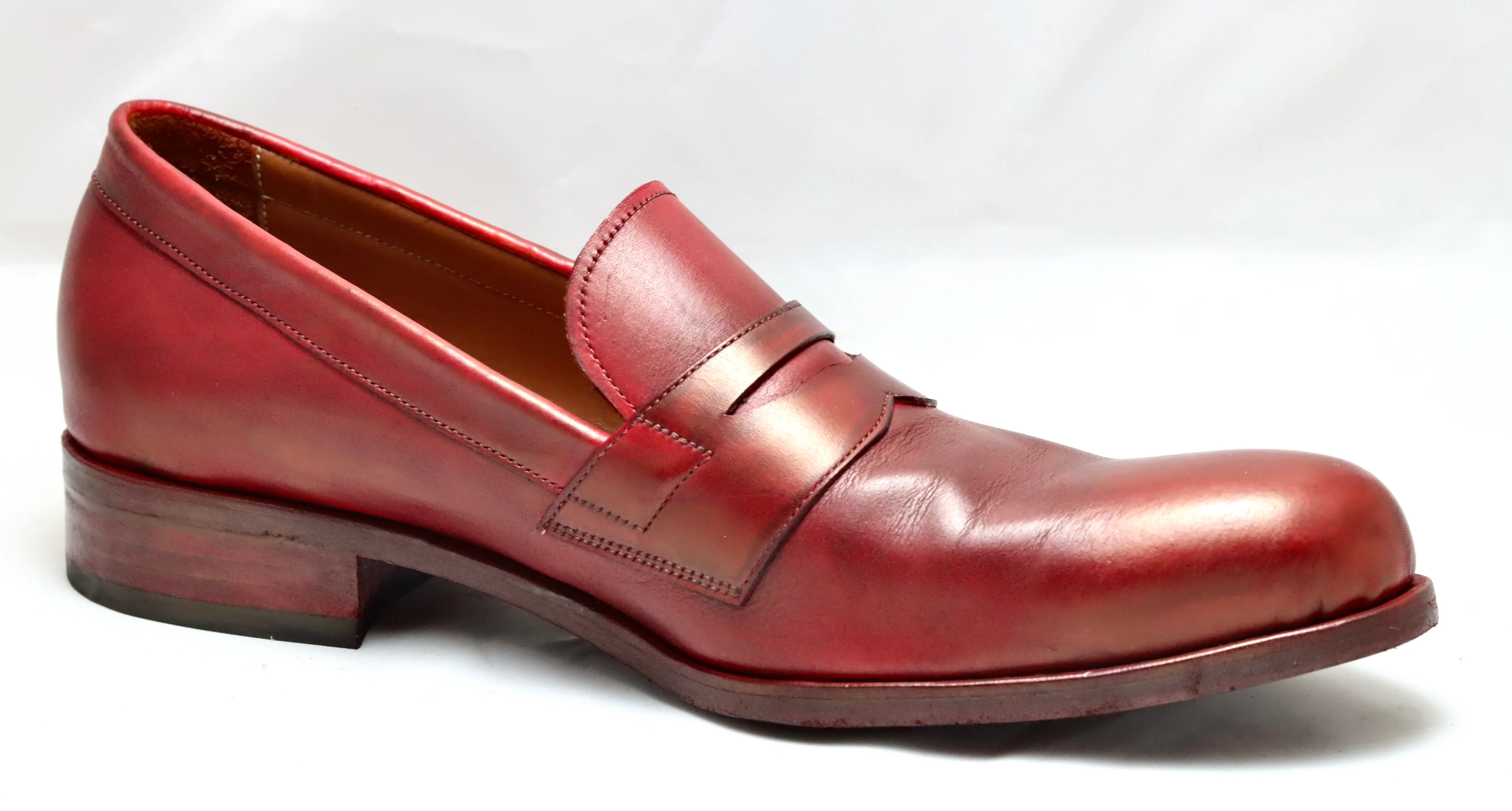 Saddle Loafer  |  Dark red  | Calf - Image 3