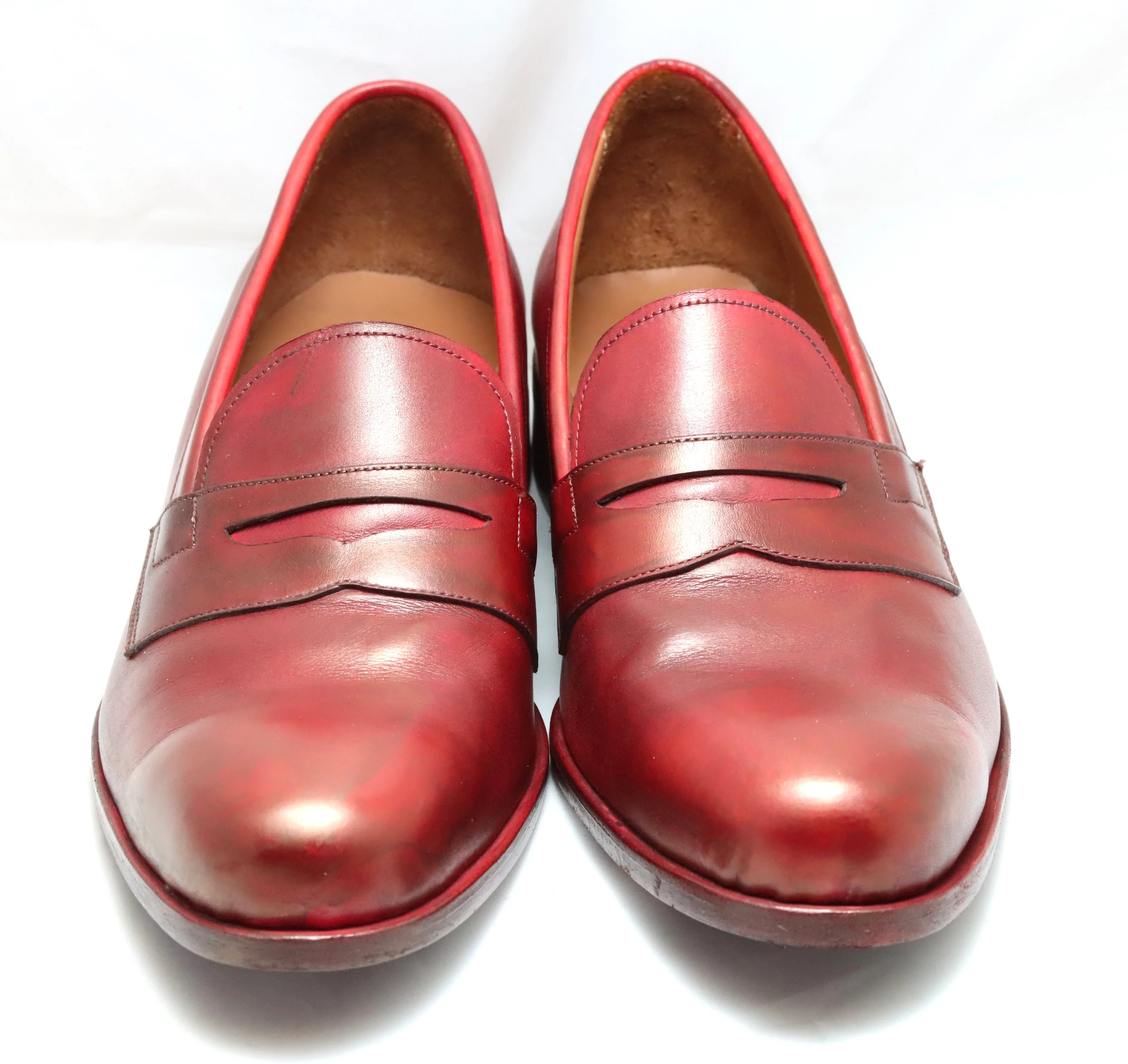 Saddle Loafer  |  Dark red  | Calf - Image 4