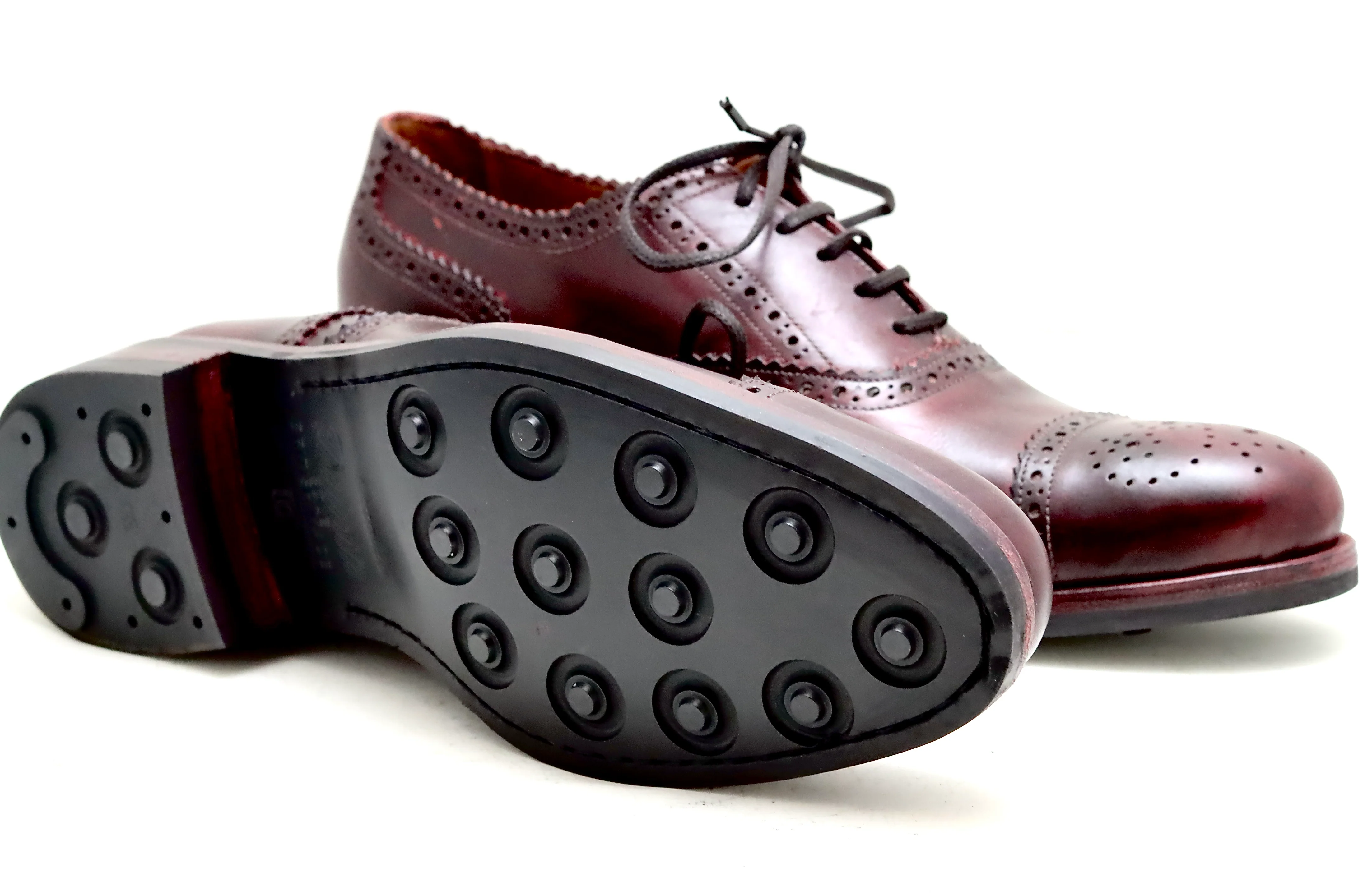 Oxford brogue  | Burgundy rub off | box calf - Image 3