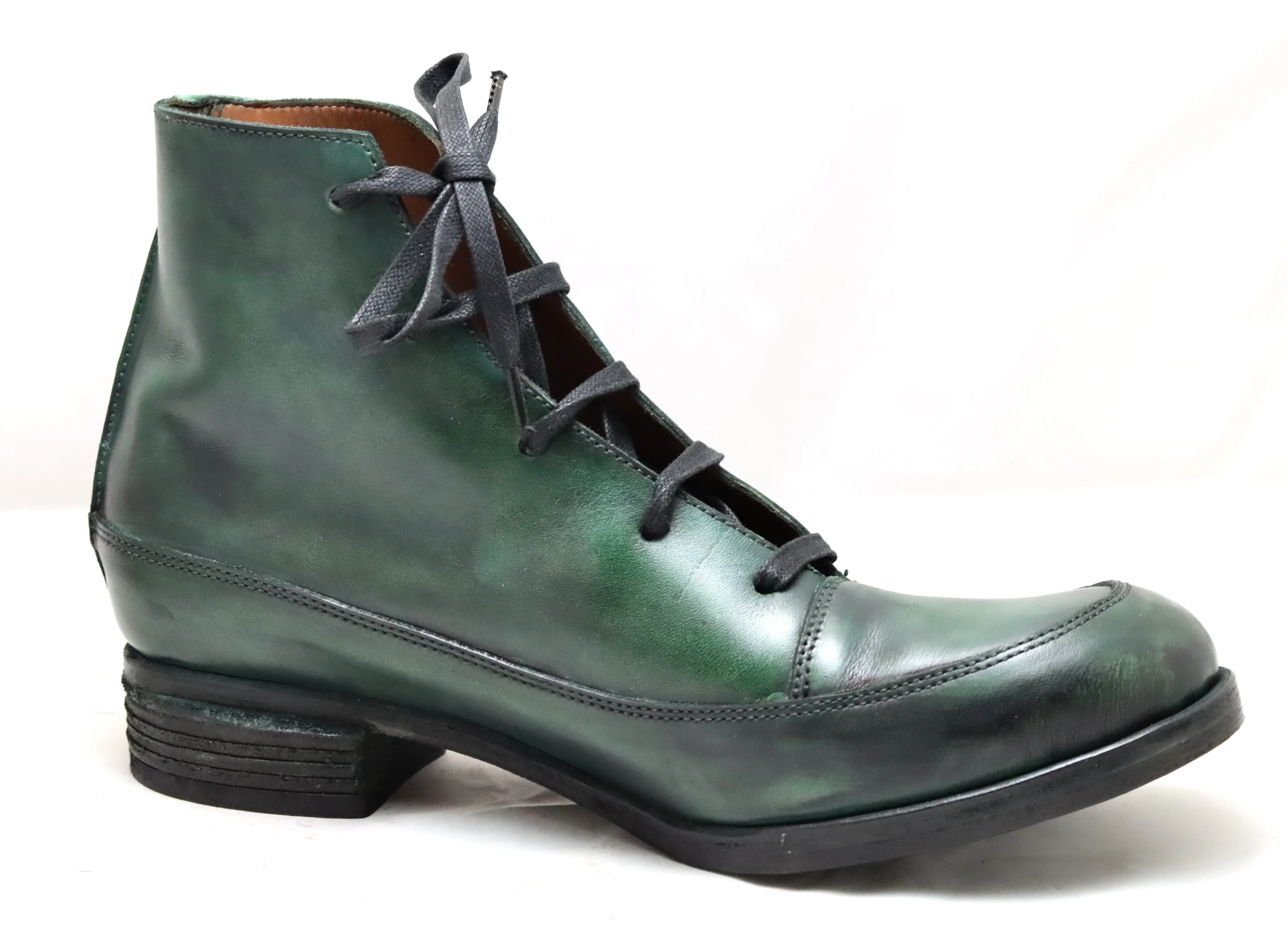 Sneaker boot | forest green | calf - Image 3