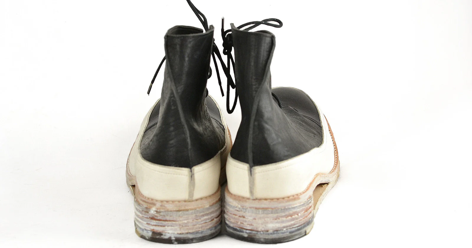 Sneaker boot | Black and white horse | Hollow wedge - Image 4