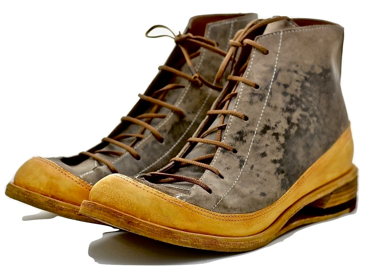 Sneaker boot  |  Hollow wedge | mustard and brown - Image 2