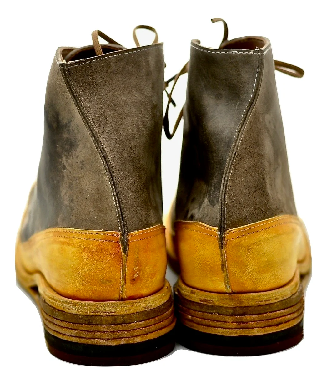 Sneaker boot  |  Hollow wedge | mustard and brown - Image 4