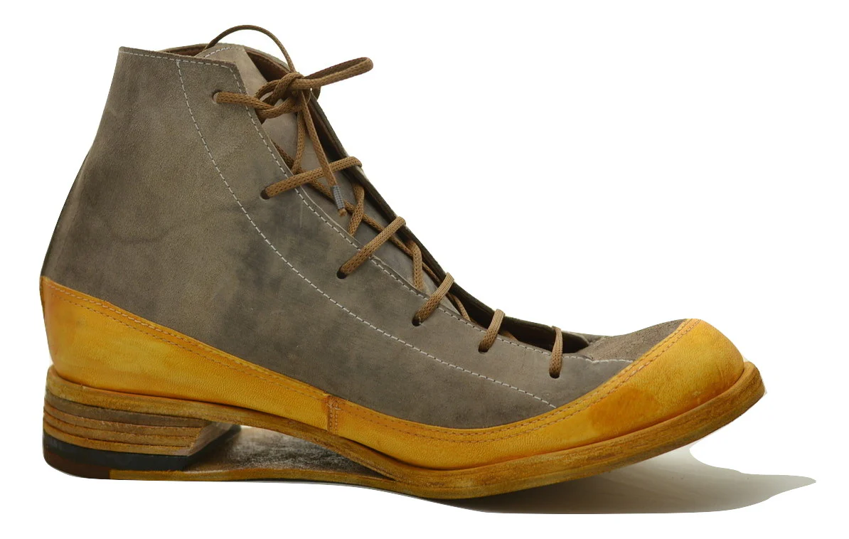 Sneaker boot  |  Hollow wedge | mustard and brown - Image 5