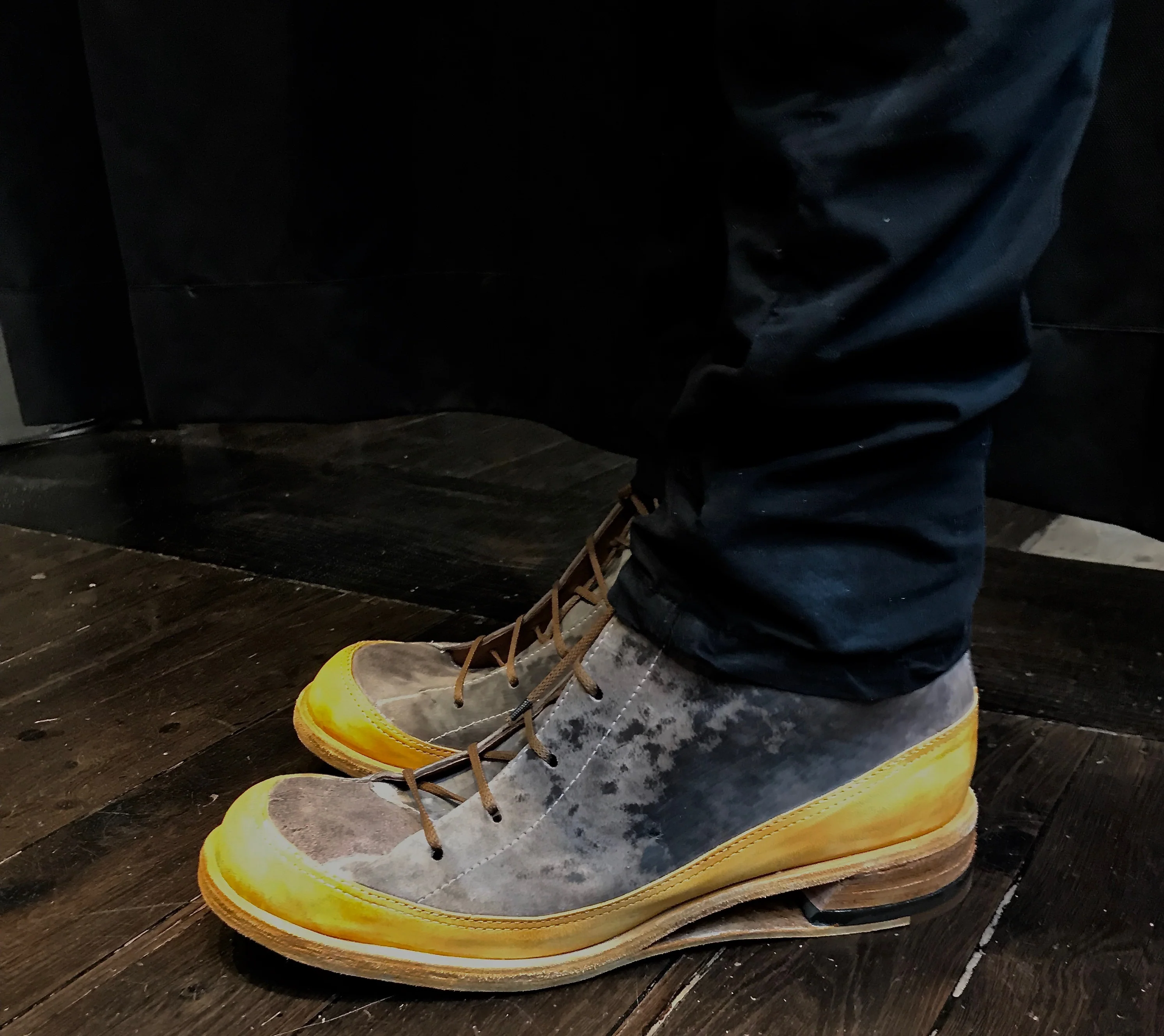 Sneaker boot  |  Hollow wedge | mustard and brown - Image 6