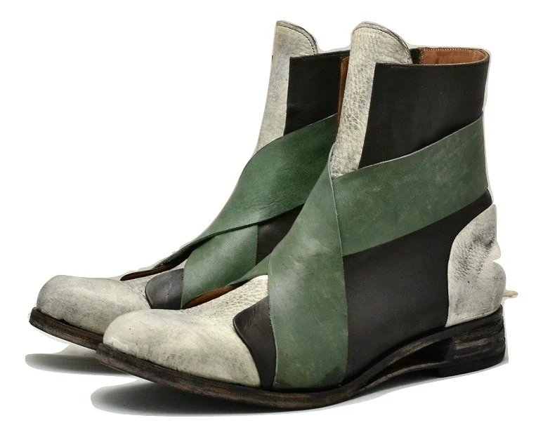 Sneaker boot  x black petrolio and grey | calf - Image 3