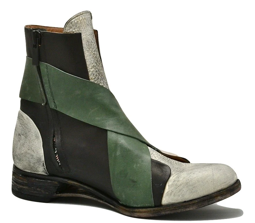 Sneaker boot  x black petrolio and grey | calf - Image 4