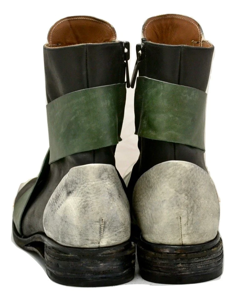 Sneaker boot  x black petrolio and grey | calf - Image 6
