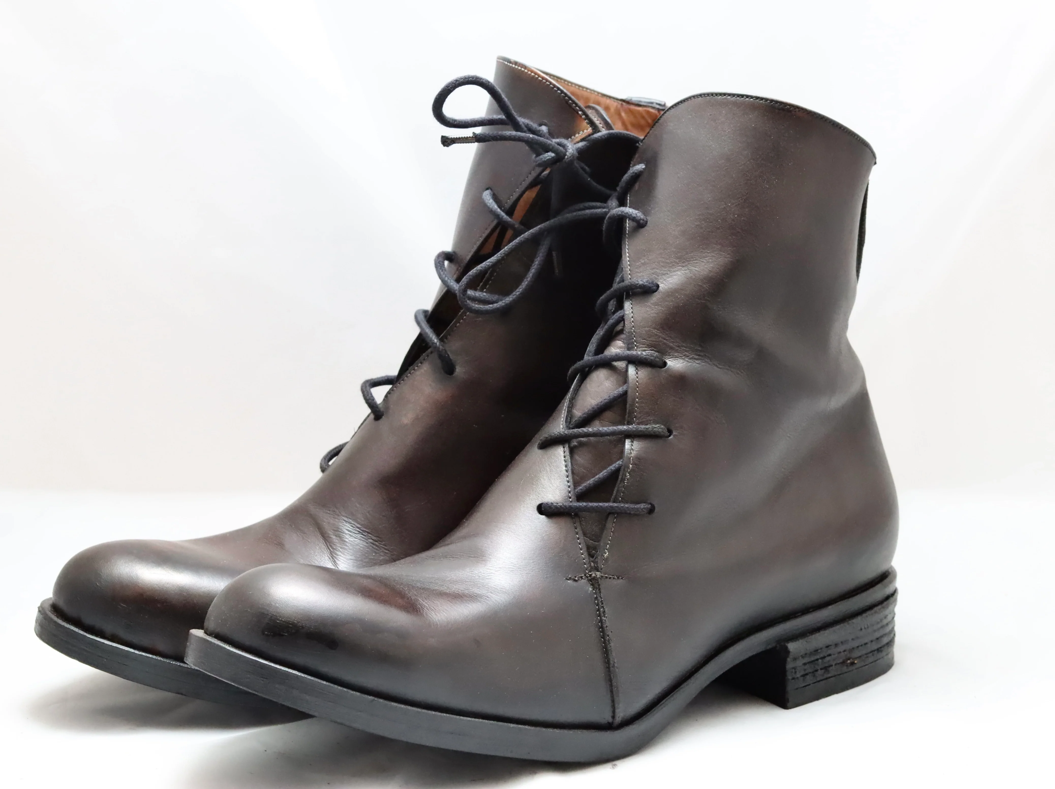 Spiral lace boot  |  dark choc  | calf - Image 2